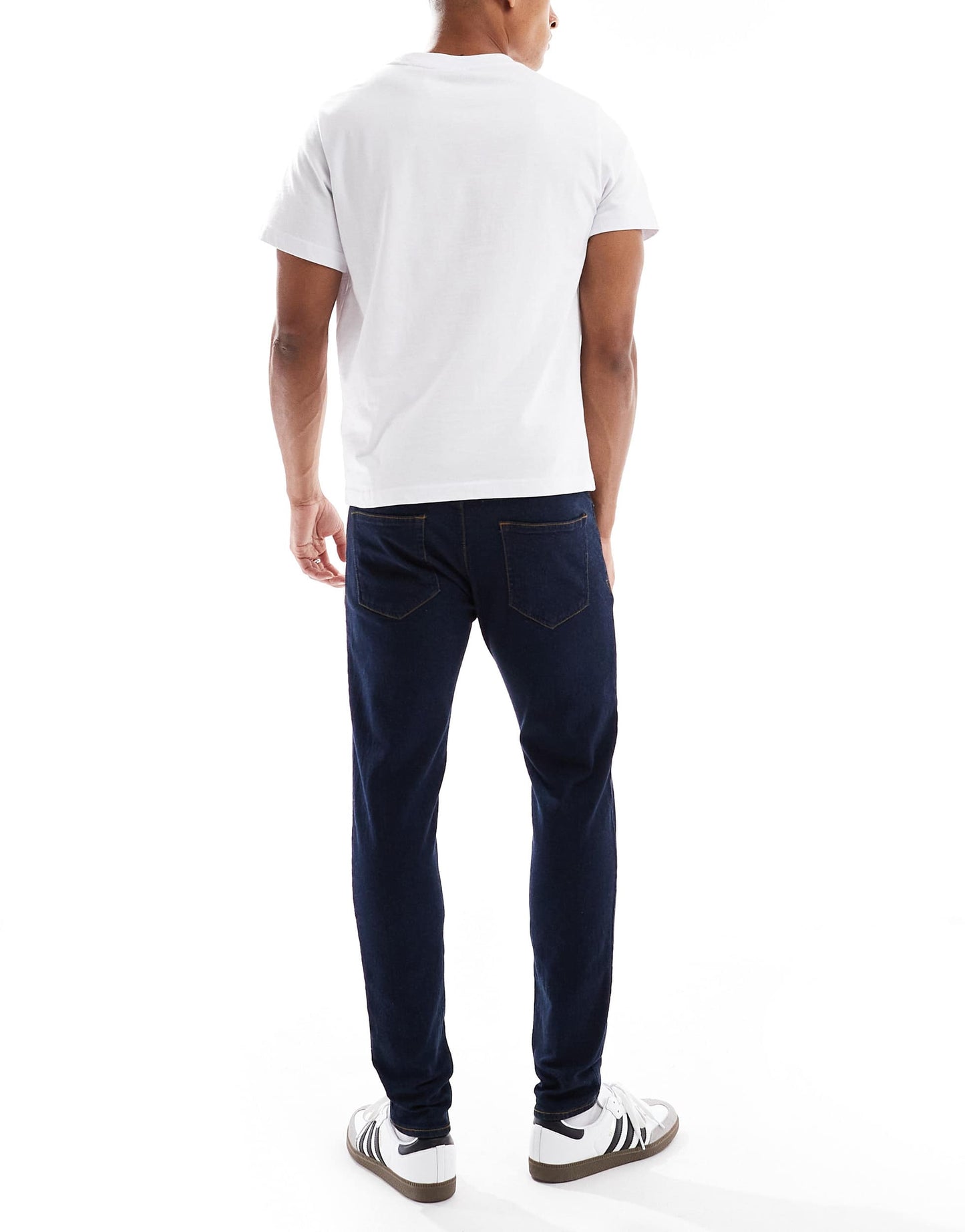 French Connection tapered jeans in dark wash blue