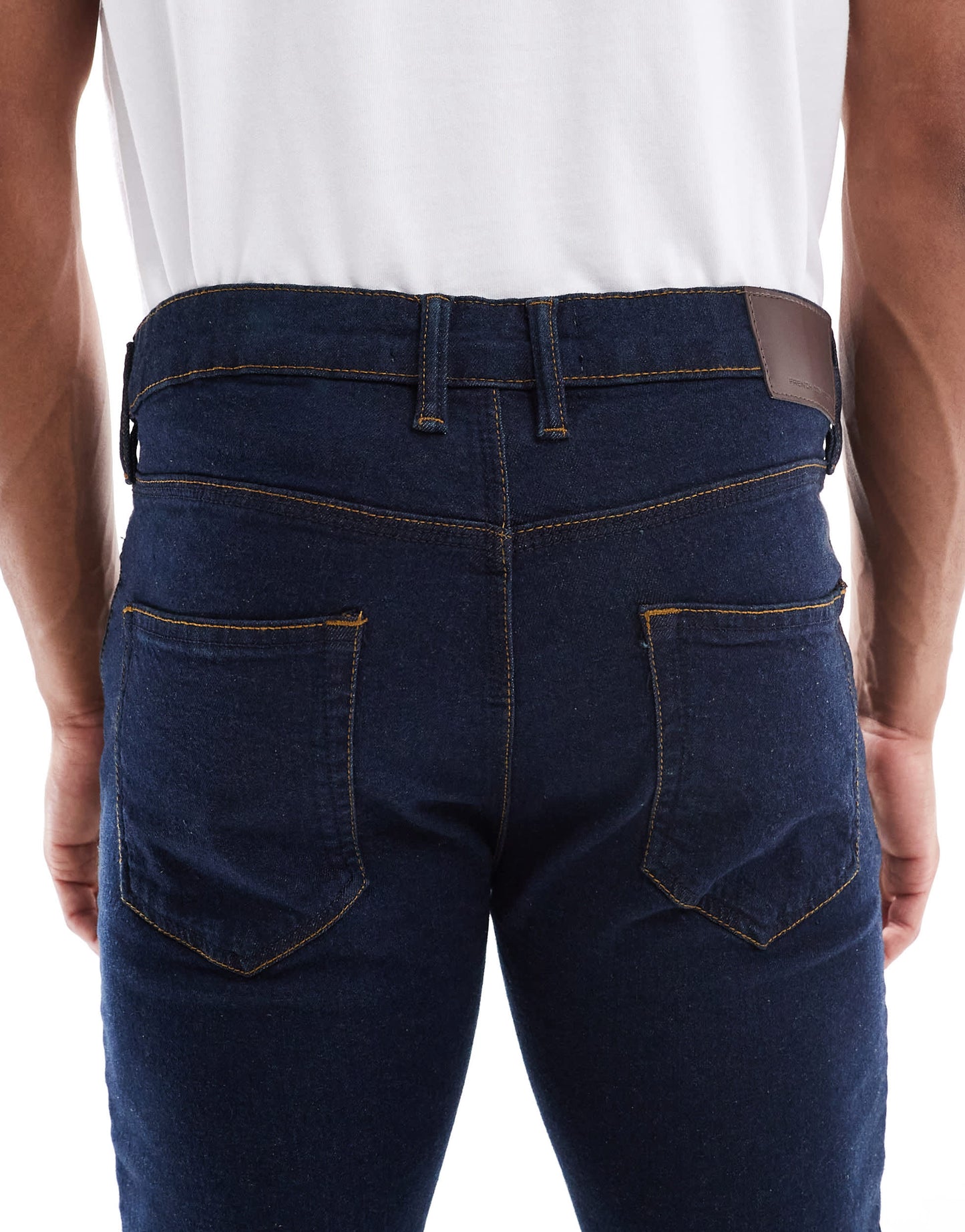 French Connection tapered jeans in dark wash blue