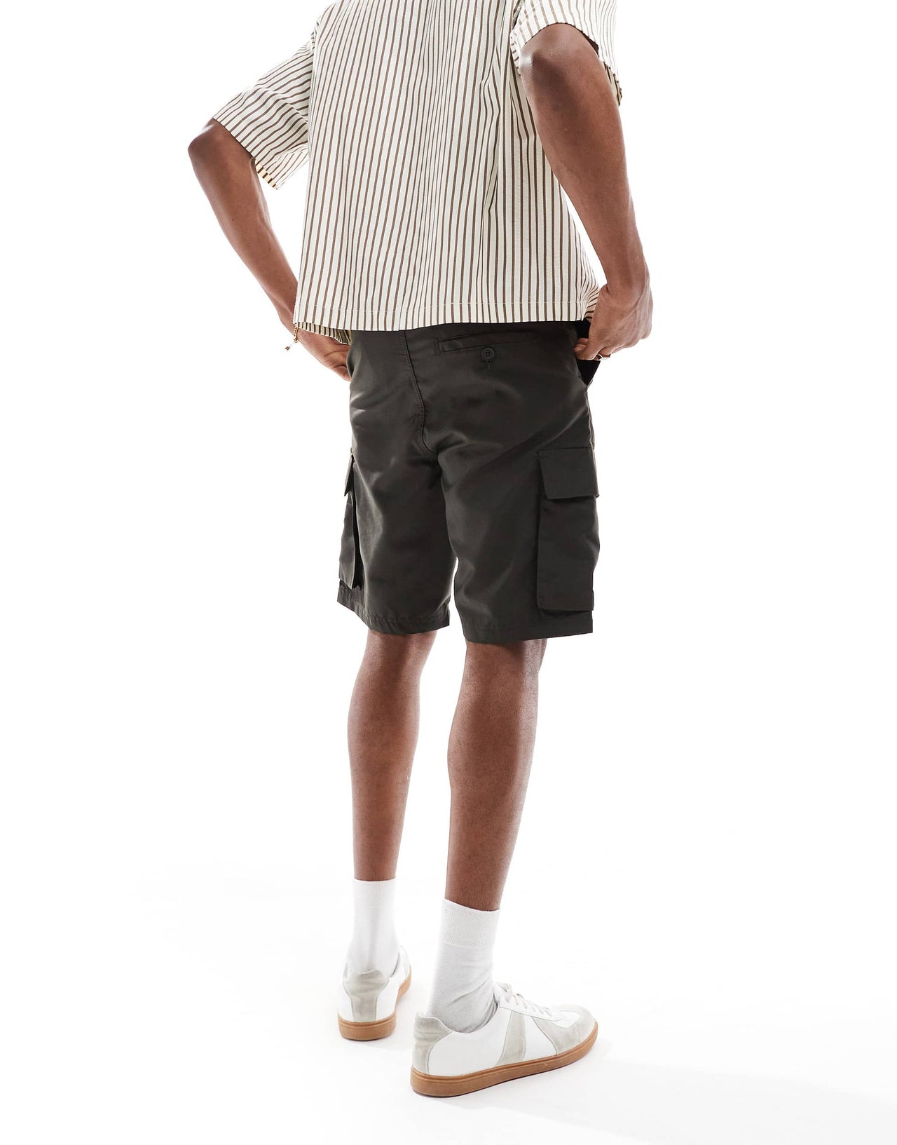 French Connection tech cargo pocket shorts in khaki