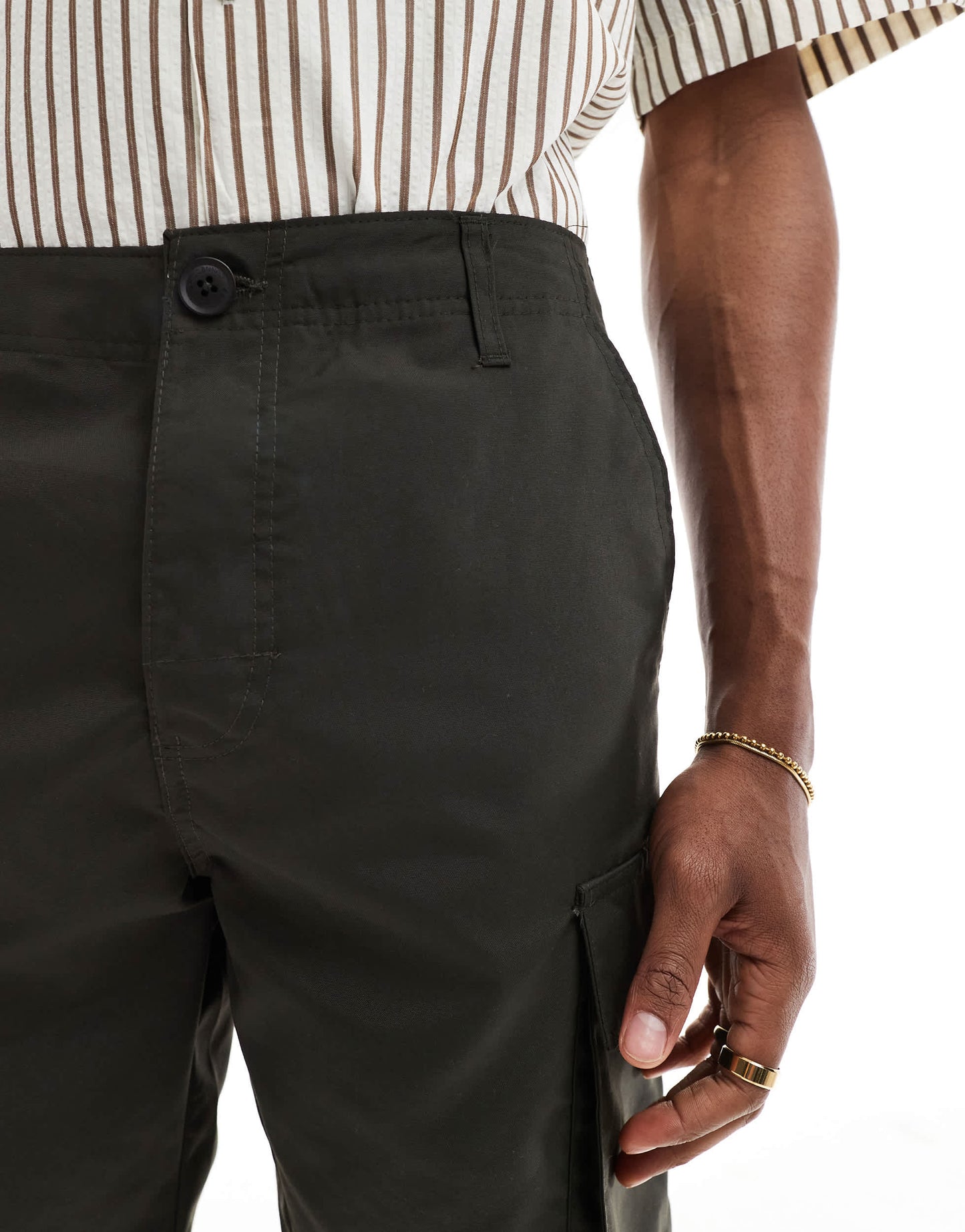 French Connection tech cargo pocket shorts in khaki