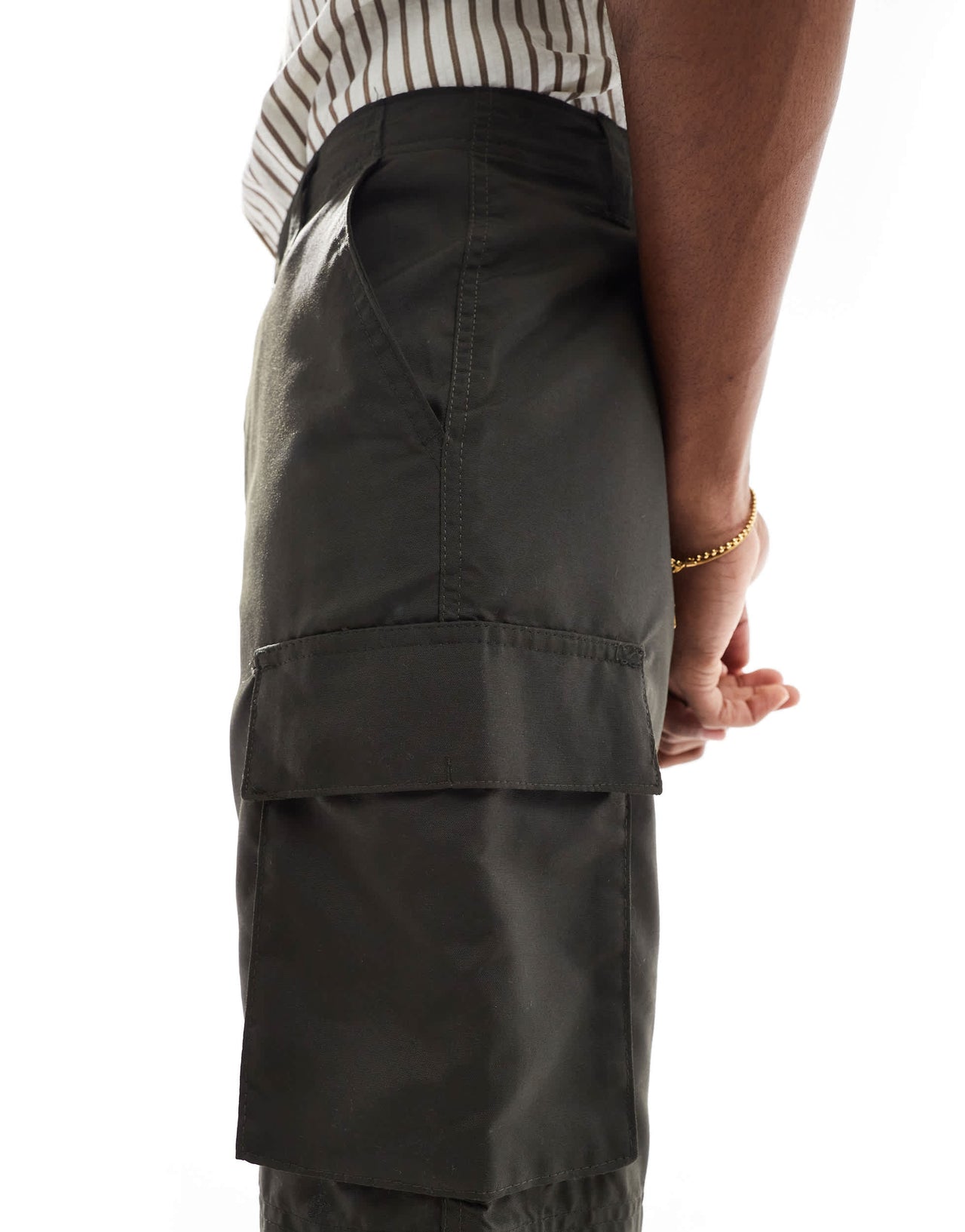 French Connection tech cargo pocket shorts in khaki