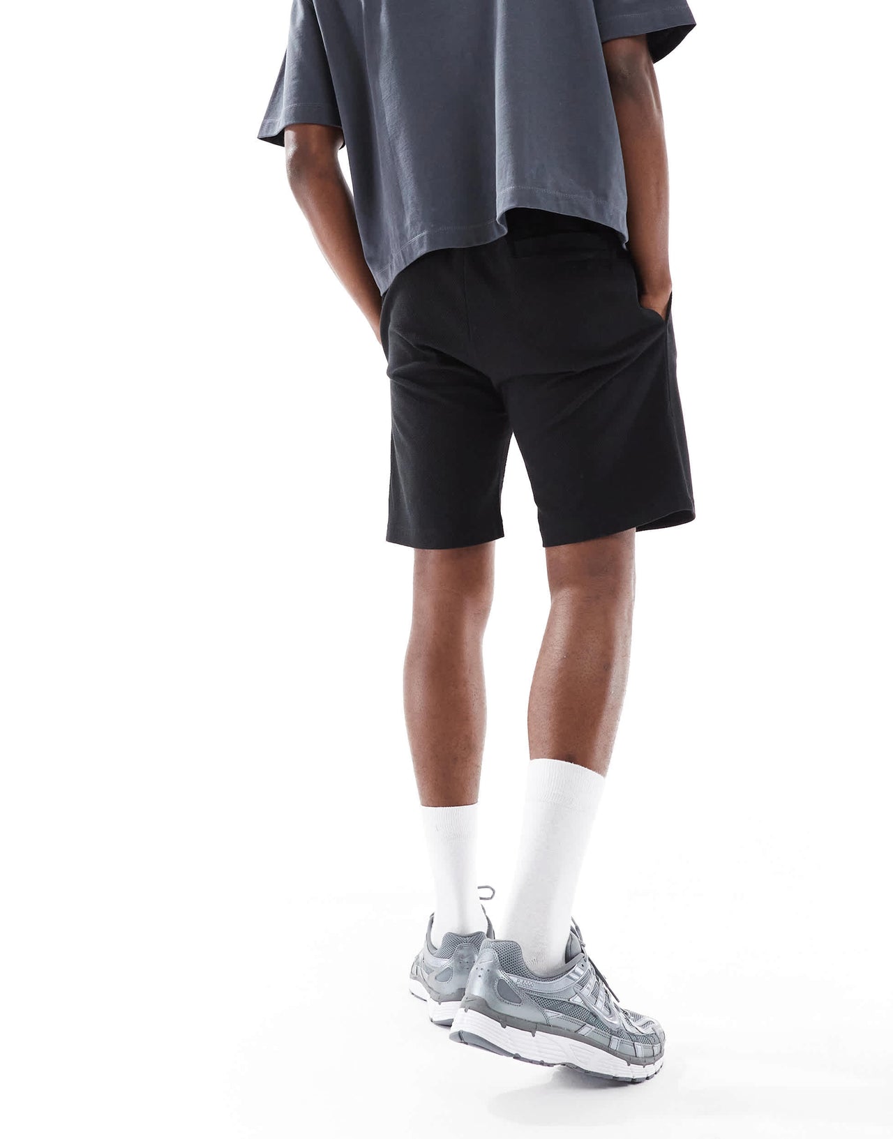 French Connection popcorn drawtsring shorts in navy