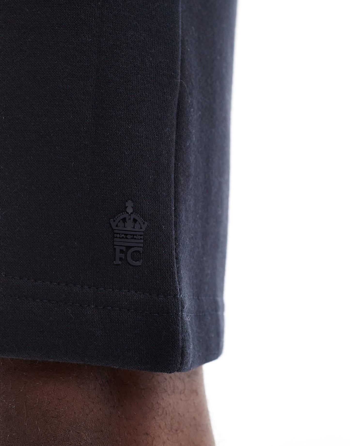 French Connection drawstring jersey shorts in navy