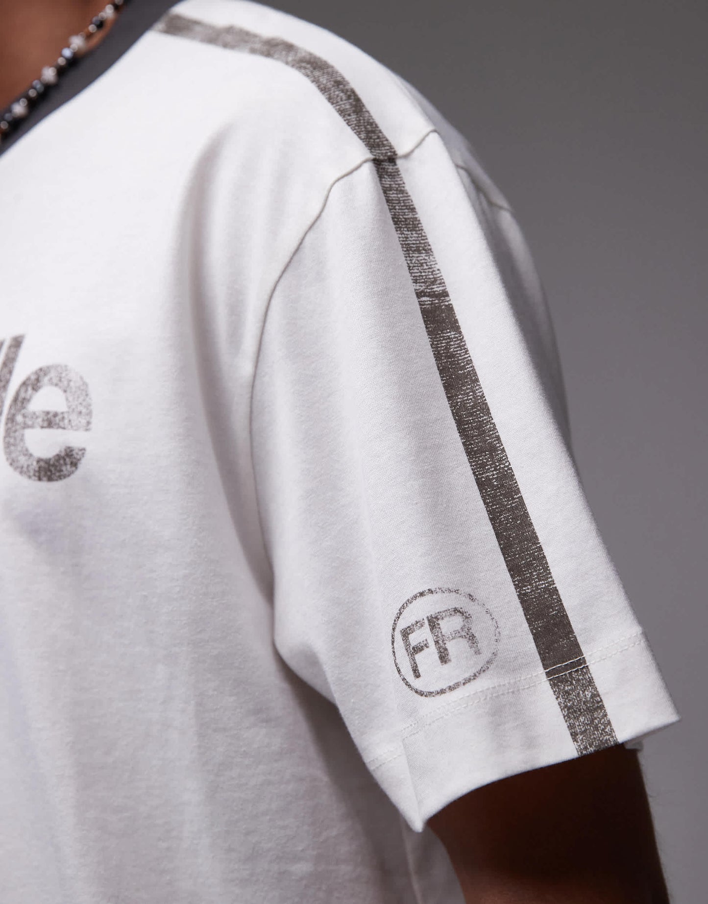 Topman relaxed fit ringer t-shirt with Marseille print in white
