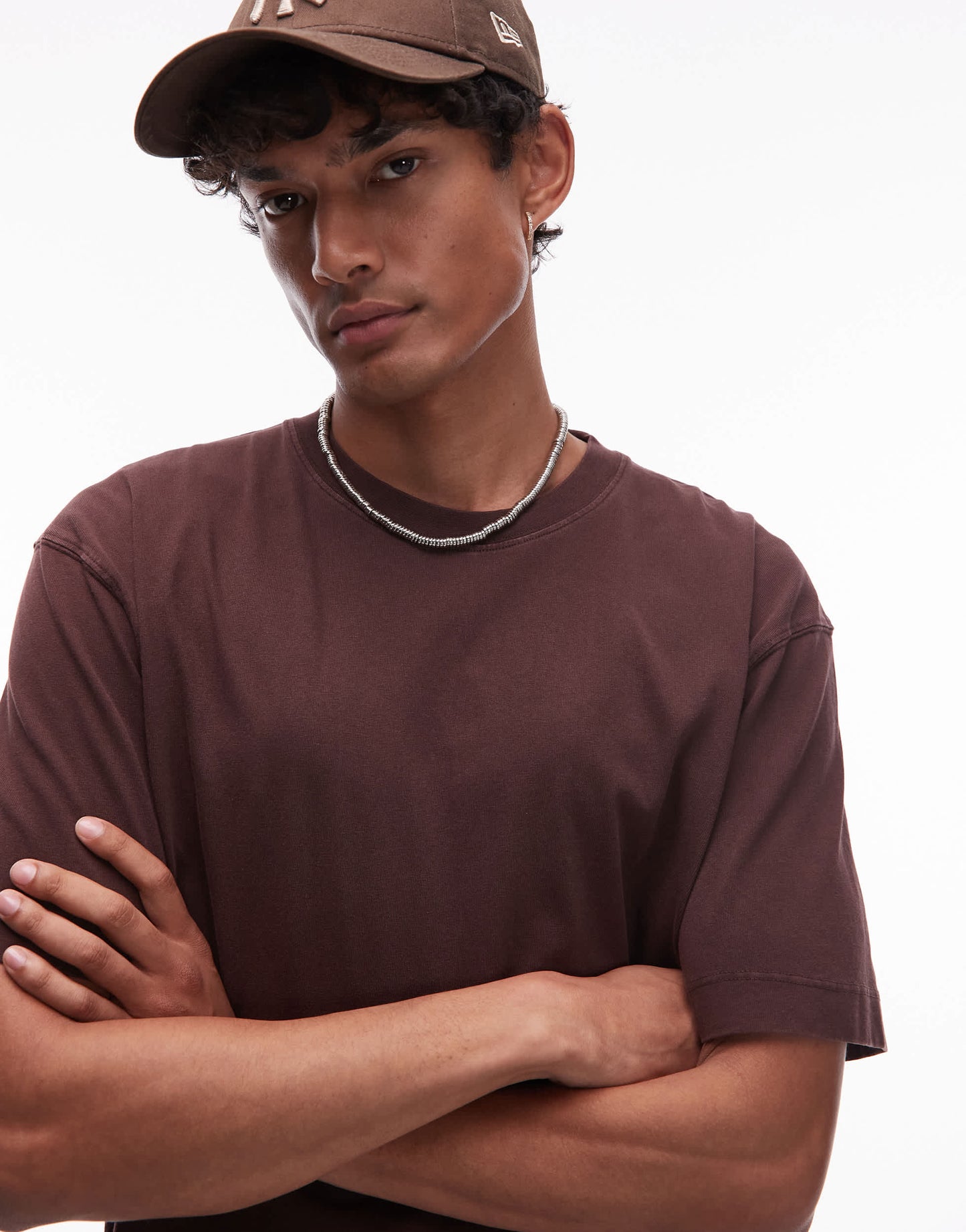 Topman relaxed fit t-shirt in washed brown