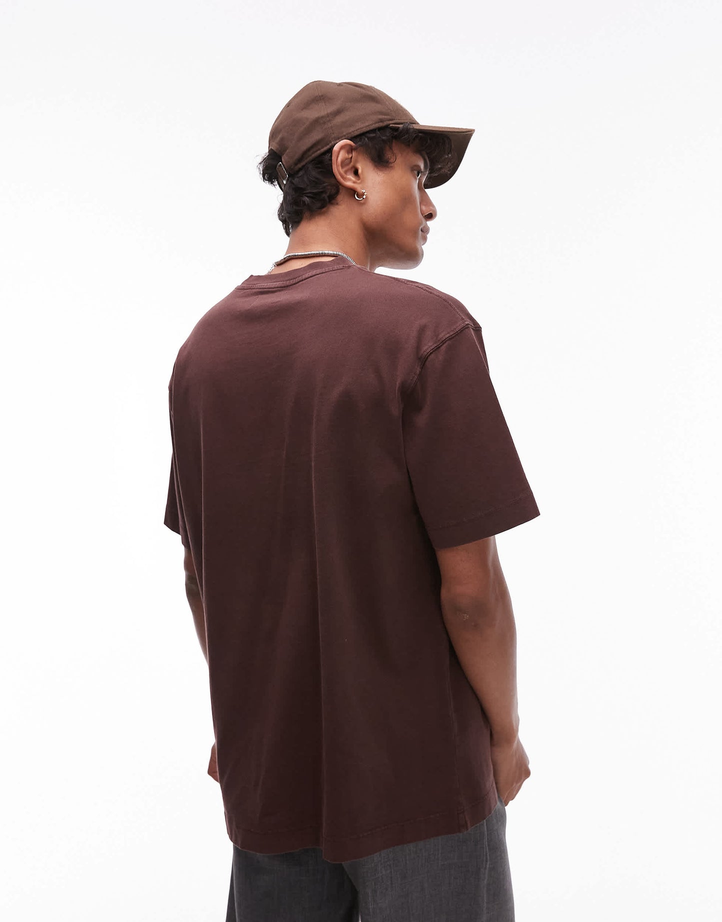 Topman relaxed fit t-shirt in washed brown