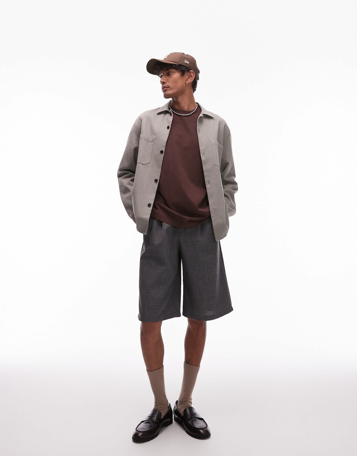 Topman relaxed fit t-shirt in washed brown