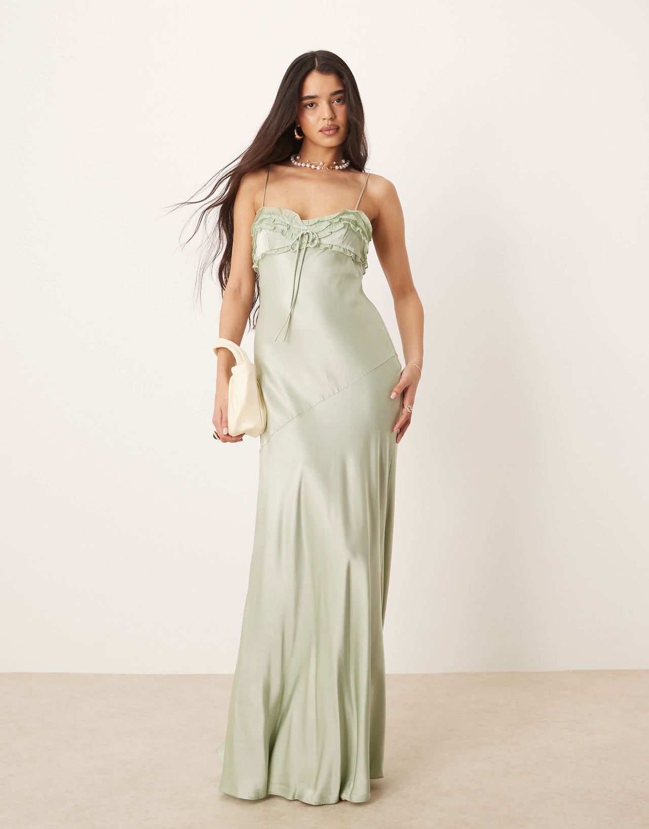 For Love & Lemons Natalie maxi dress in desert sage