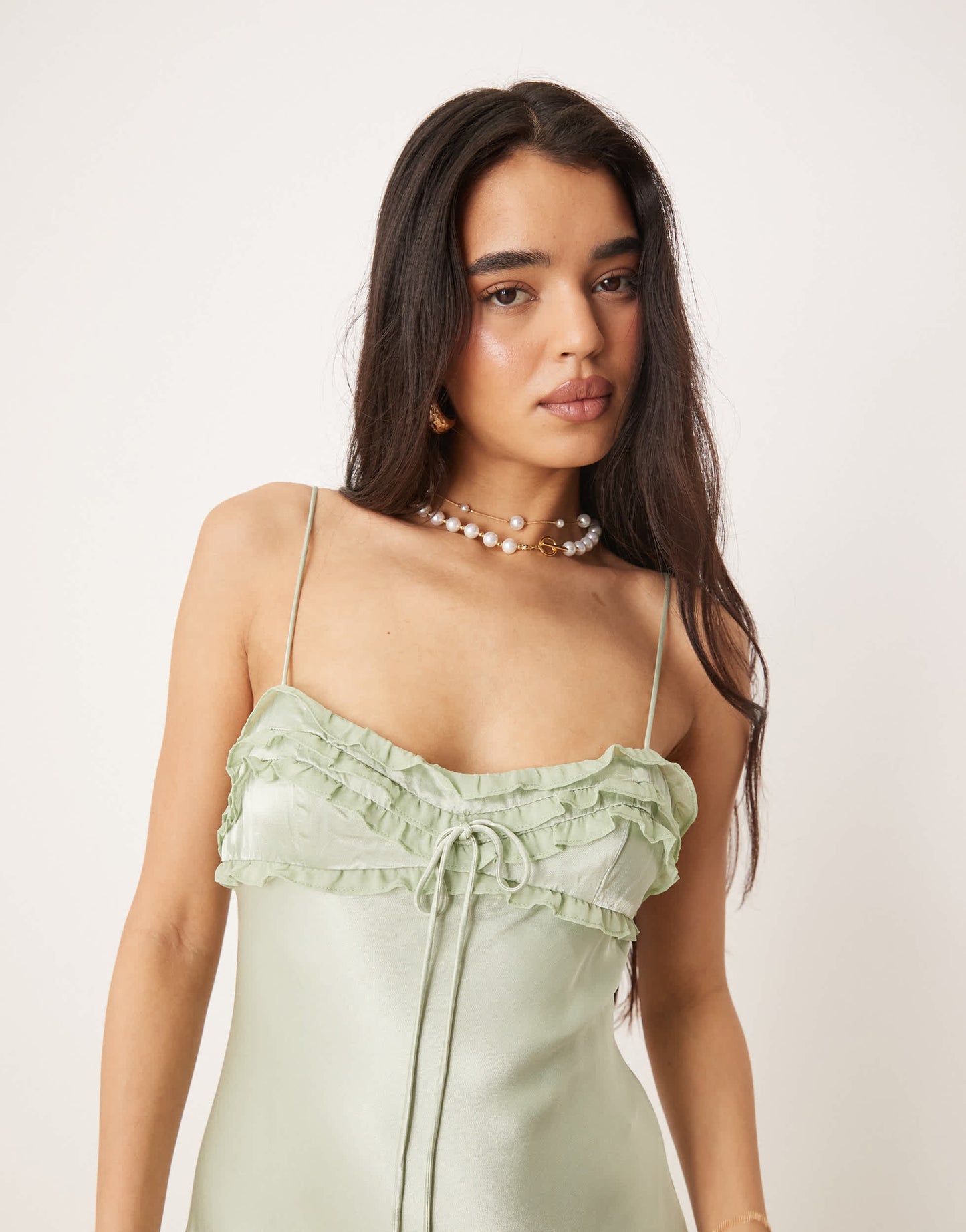 For Love & Lemons Natalie maxi dress in desert sage