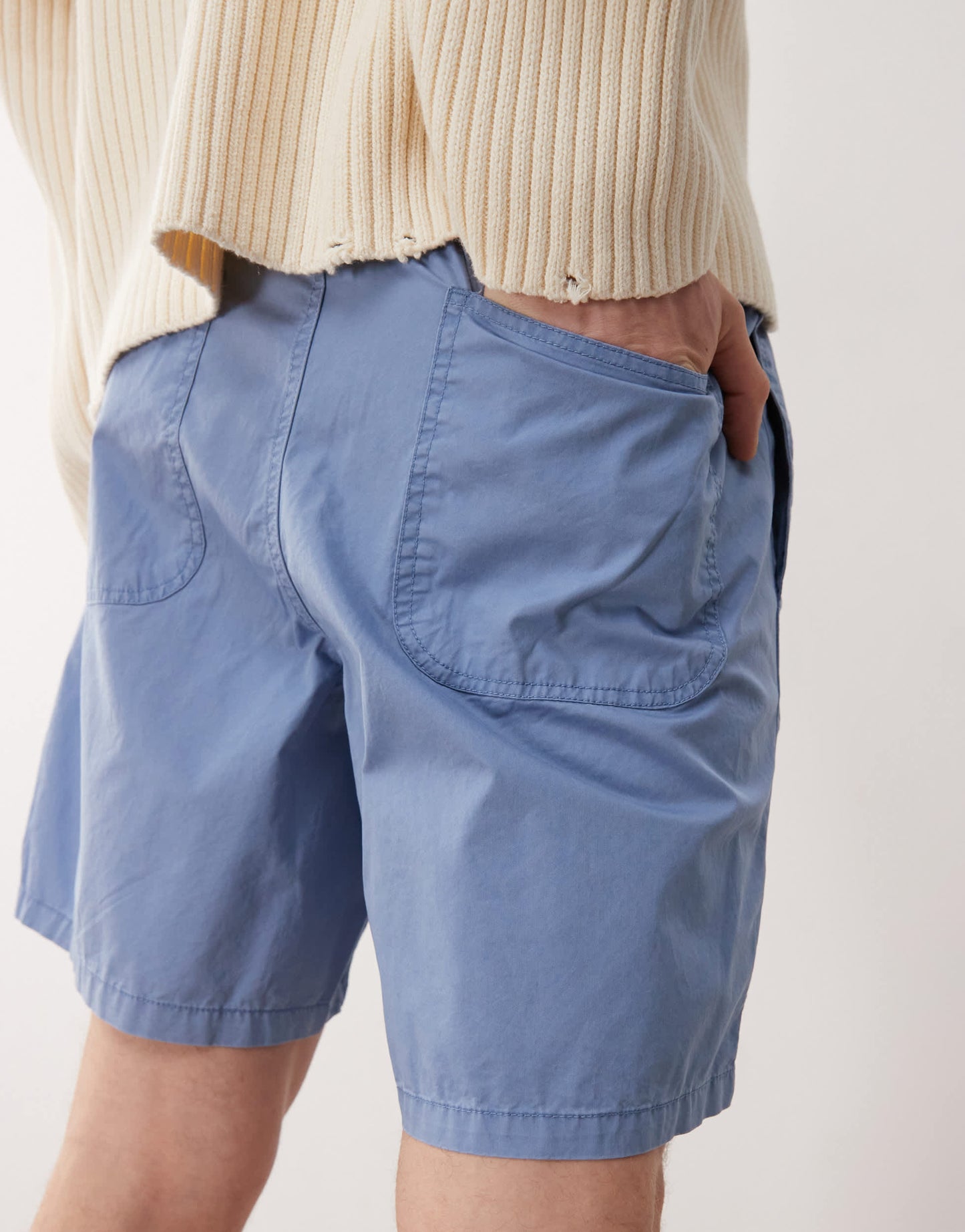 Obey easy gravel trail short in coronet blue faded wash