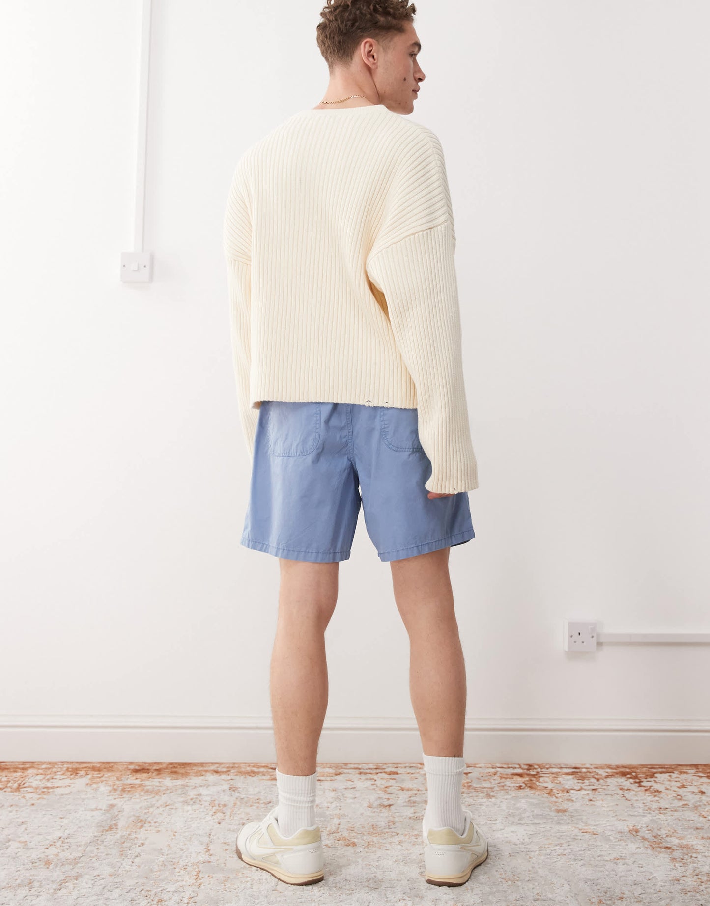 Obey easy gravel trail short in coronet blue faded wash