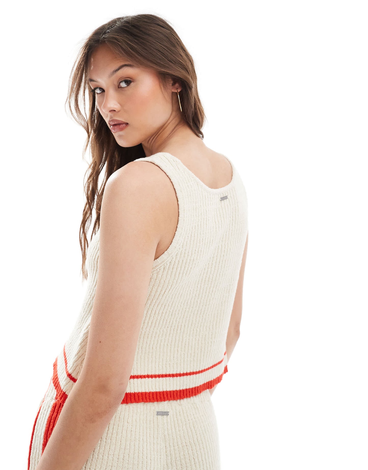 Billabong summery nights crop top co-ord in cream