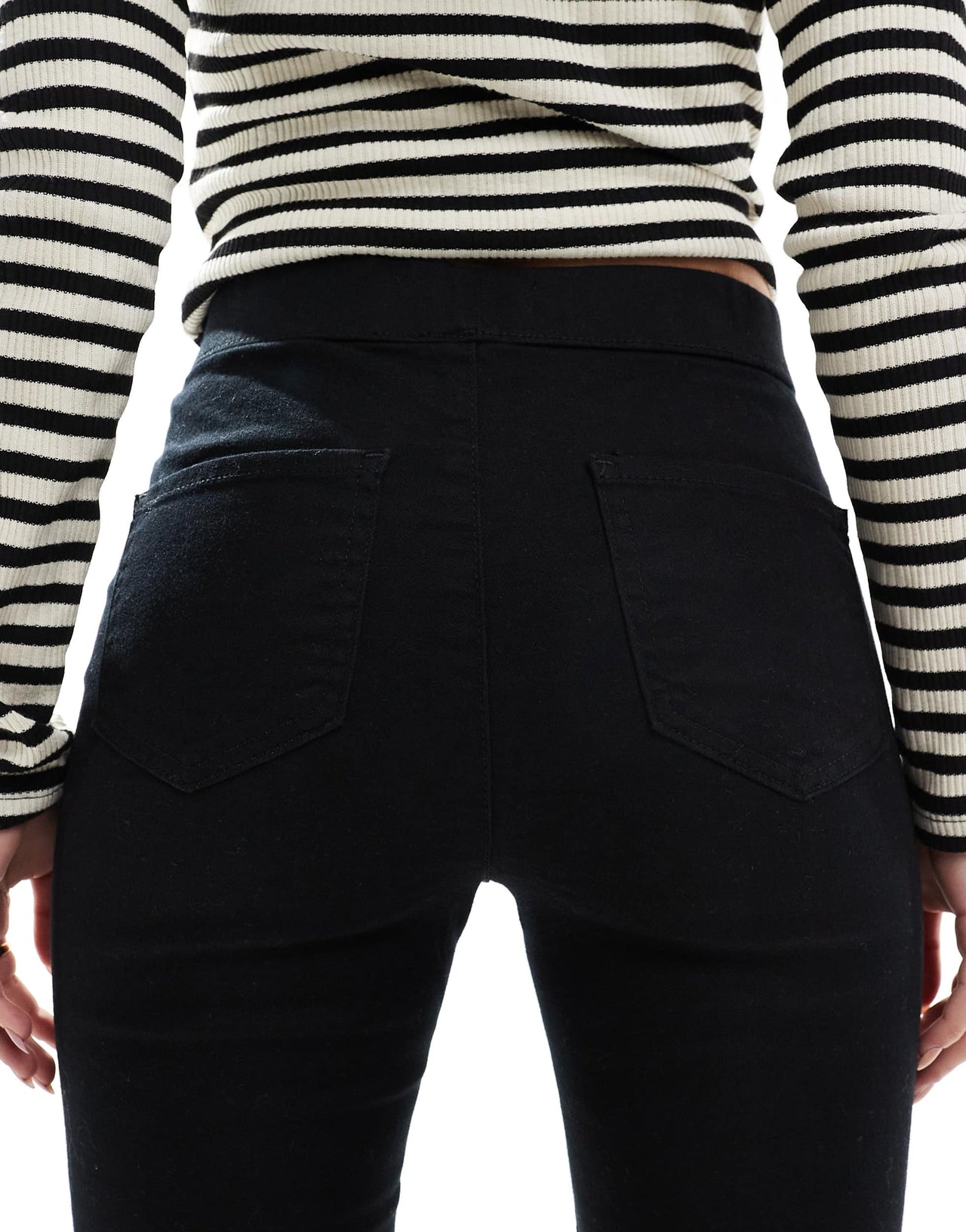 New Look denim capri trouser in black