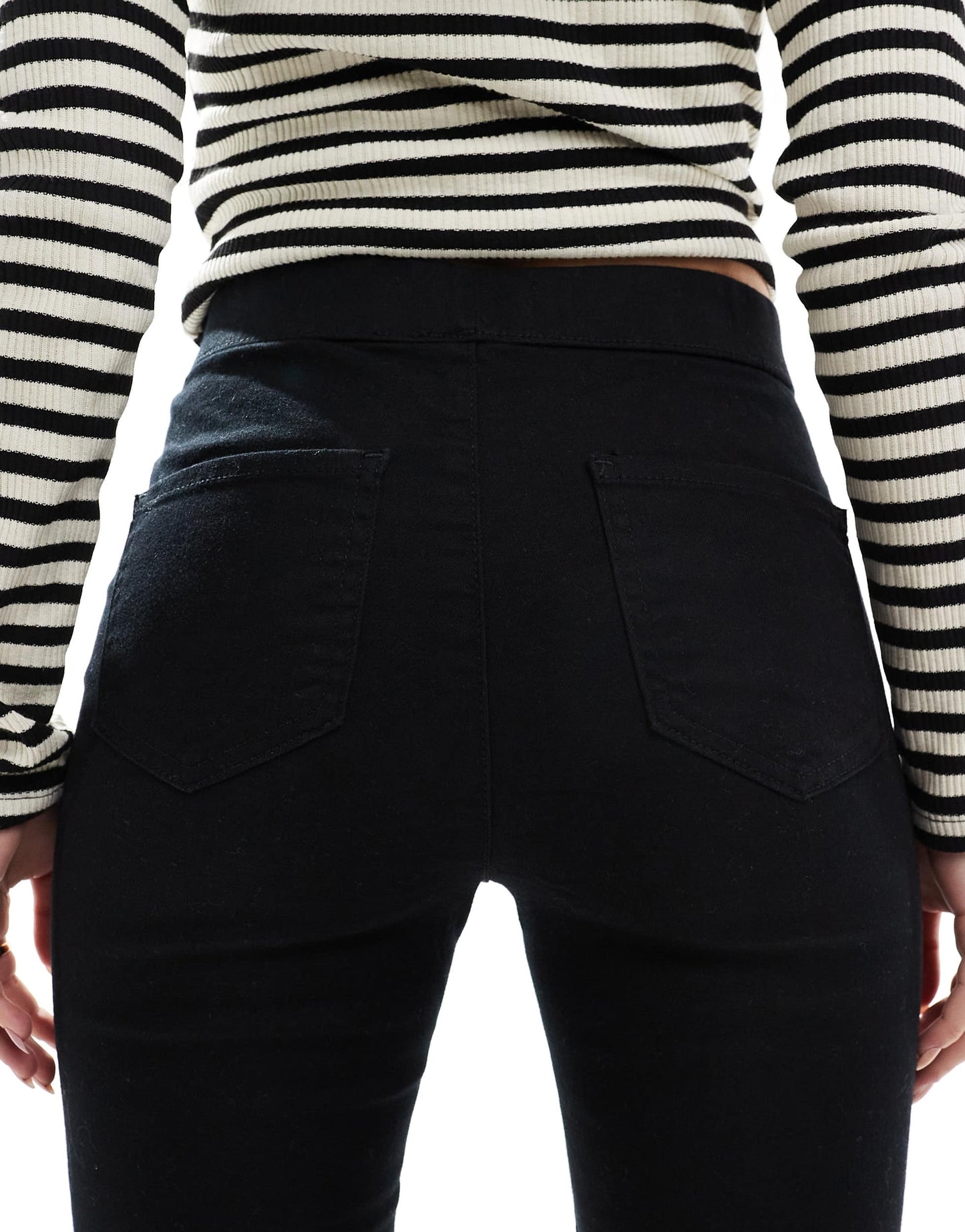 New Look denim capri trouser in black