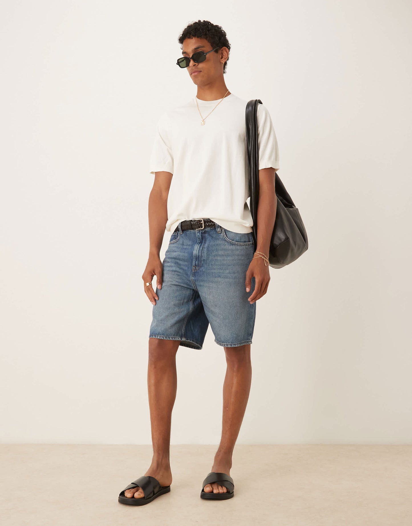 Mango jersey shirt in white