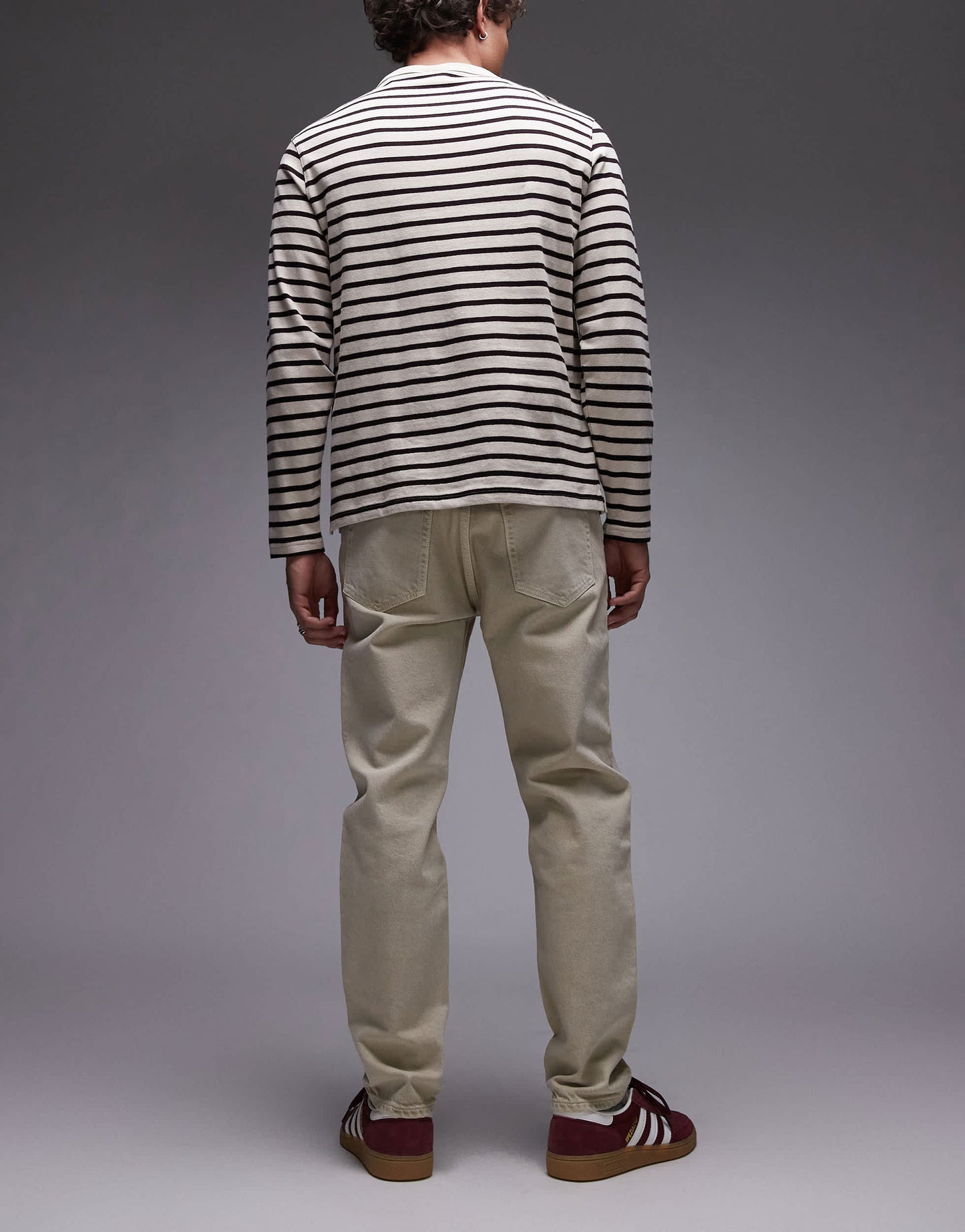 Mango barrel leg jeans in light beige