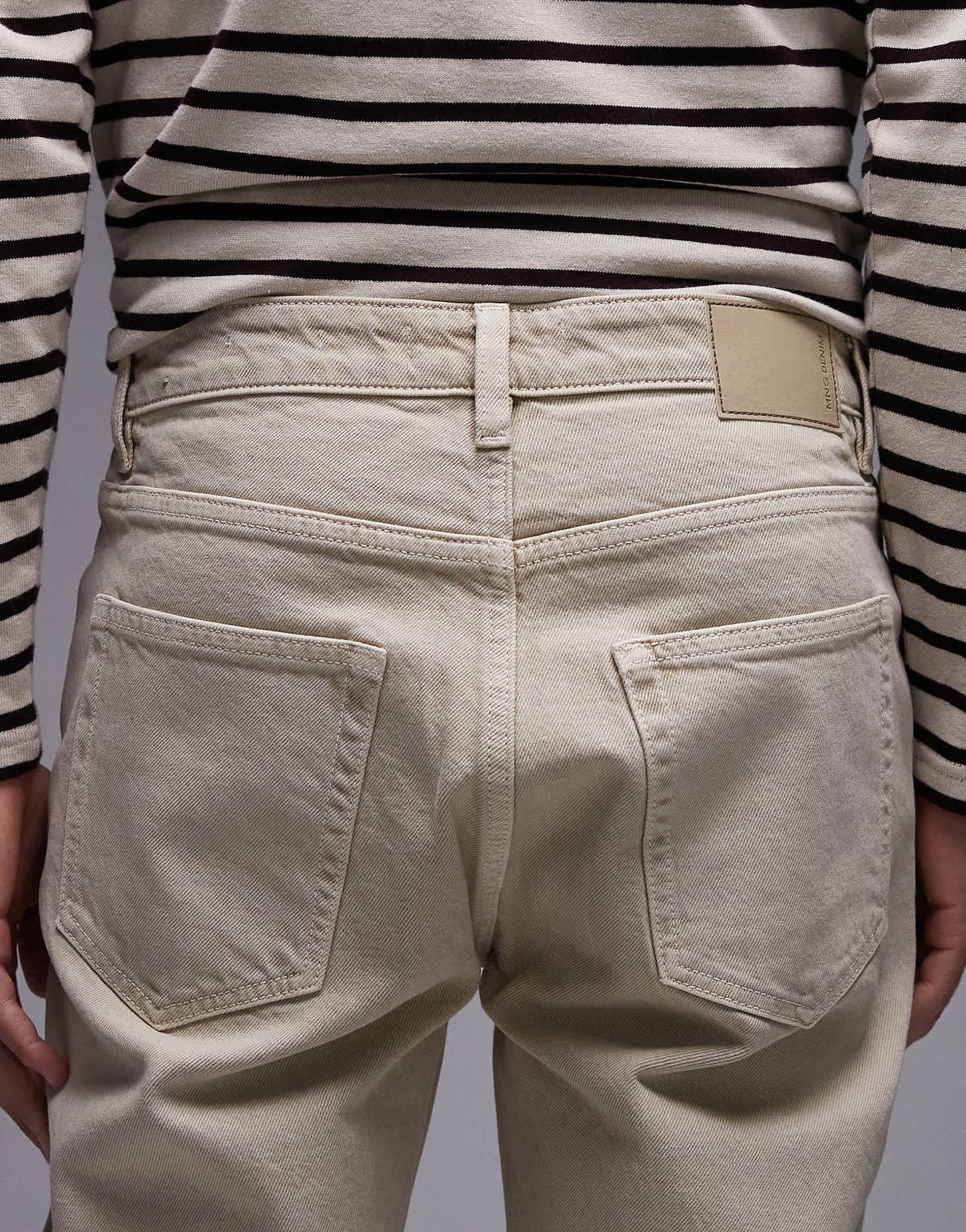 Mango barrel leg jeans in light beige