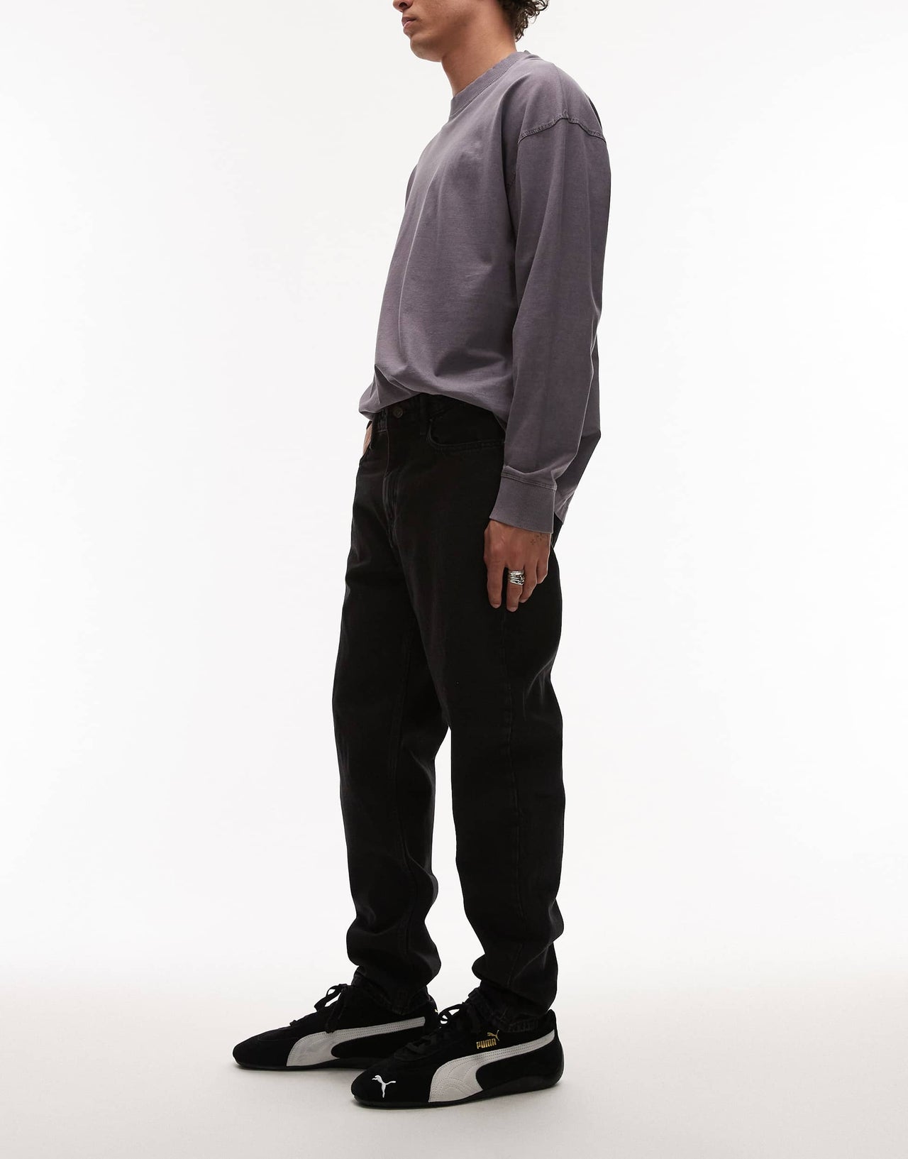 Mango slim fit jeans in black