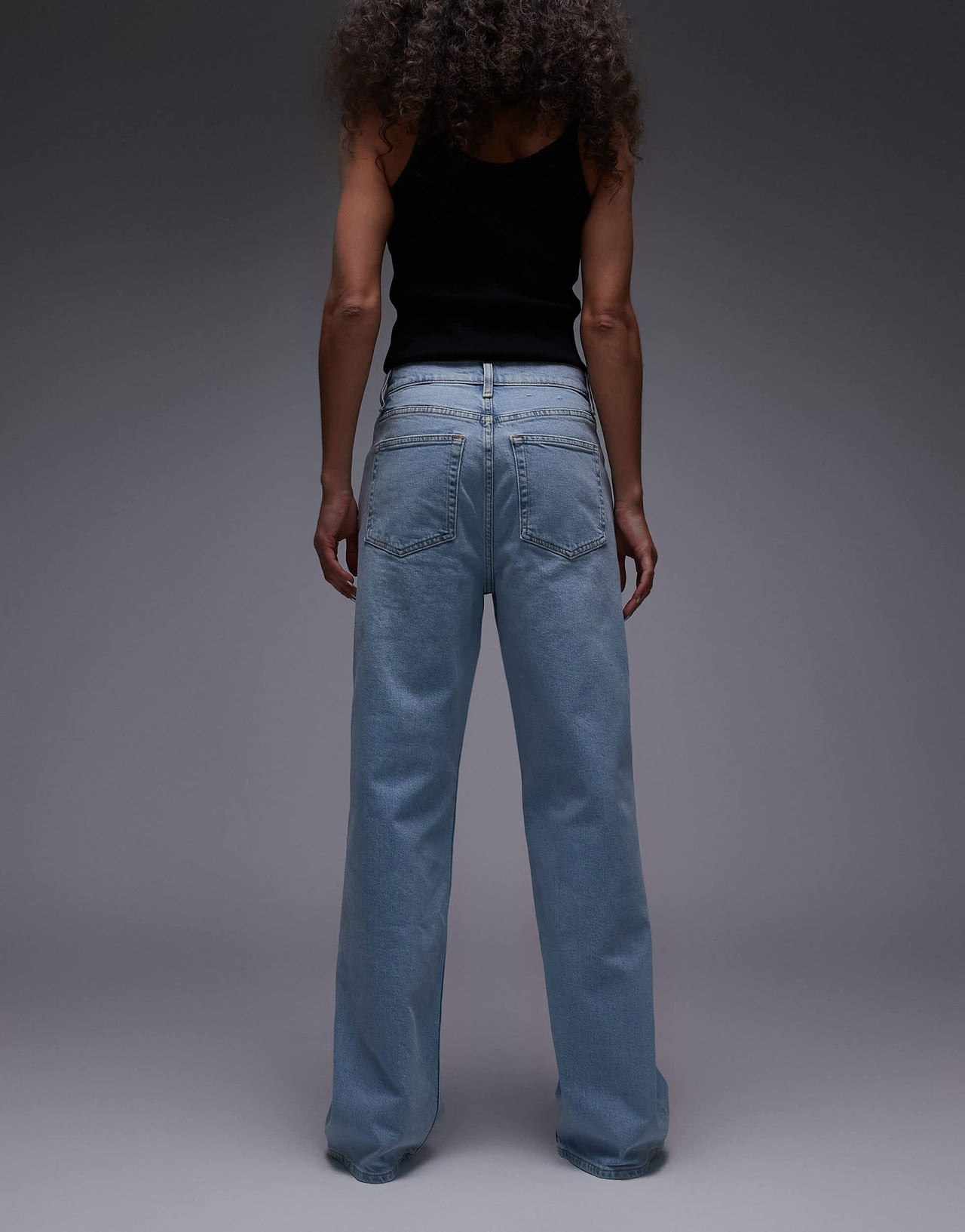 ARKET Lupine high rise wide leg jeans in light wash blue
