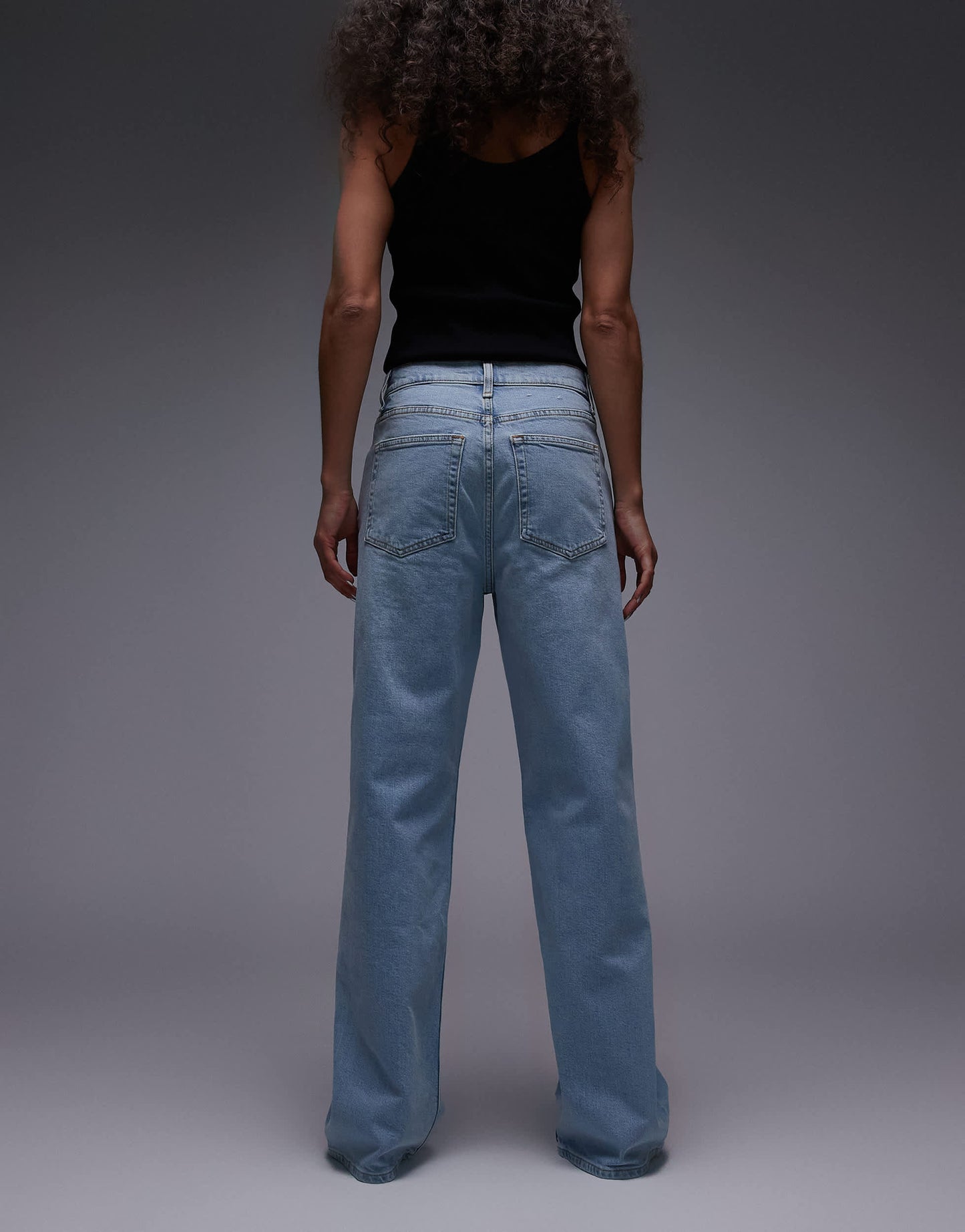 ARKET Lupine high rise wide leg jeans in light wash blue