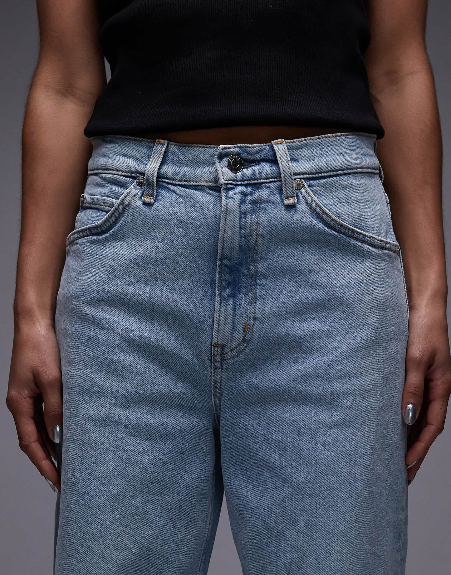 ARKET Lupine high rise wide leg jeans in light wash blue