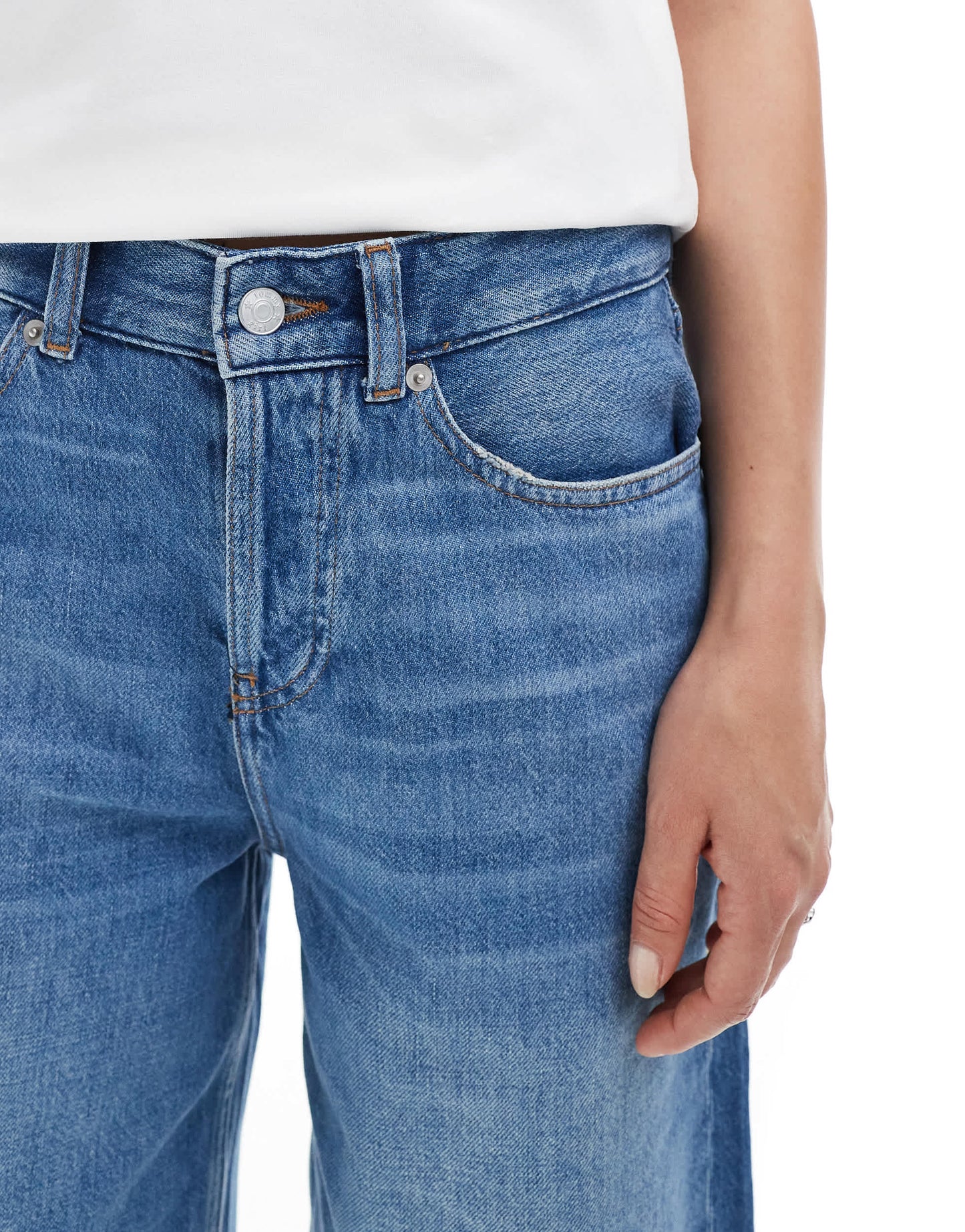 Tommy Jeans tommy girl star denim shorts in dark wash