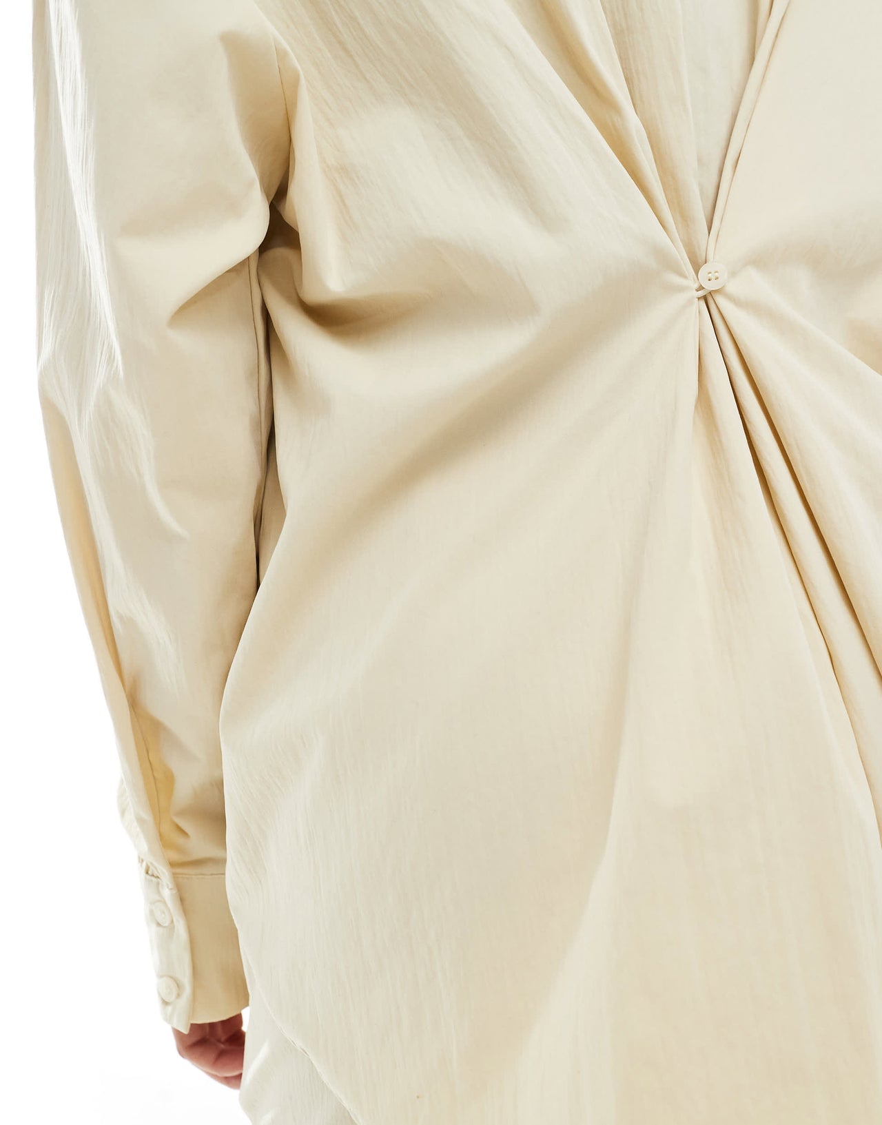 Pull&Bear boxy shirt co-ord in cream