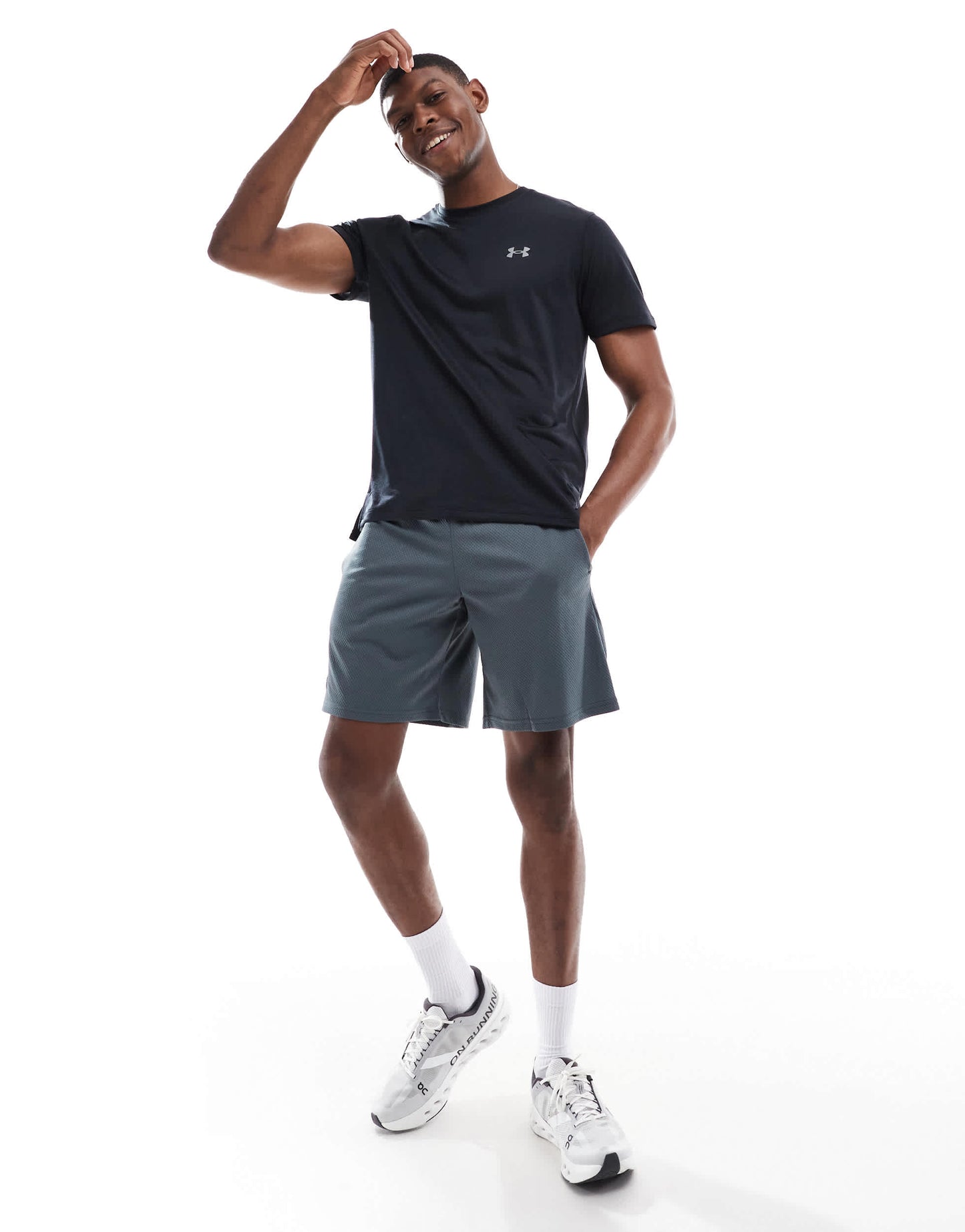 Under Armour Launch t-shirt in black