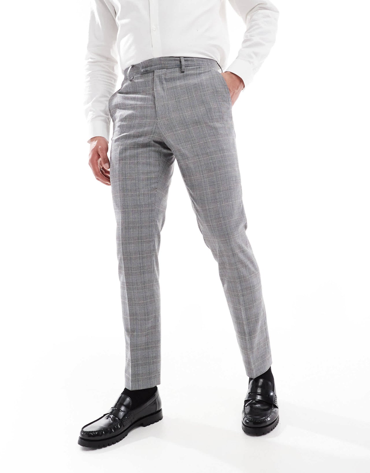 French Connection formal suit trousers co-ord in grey check