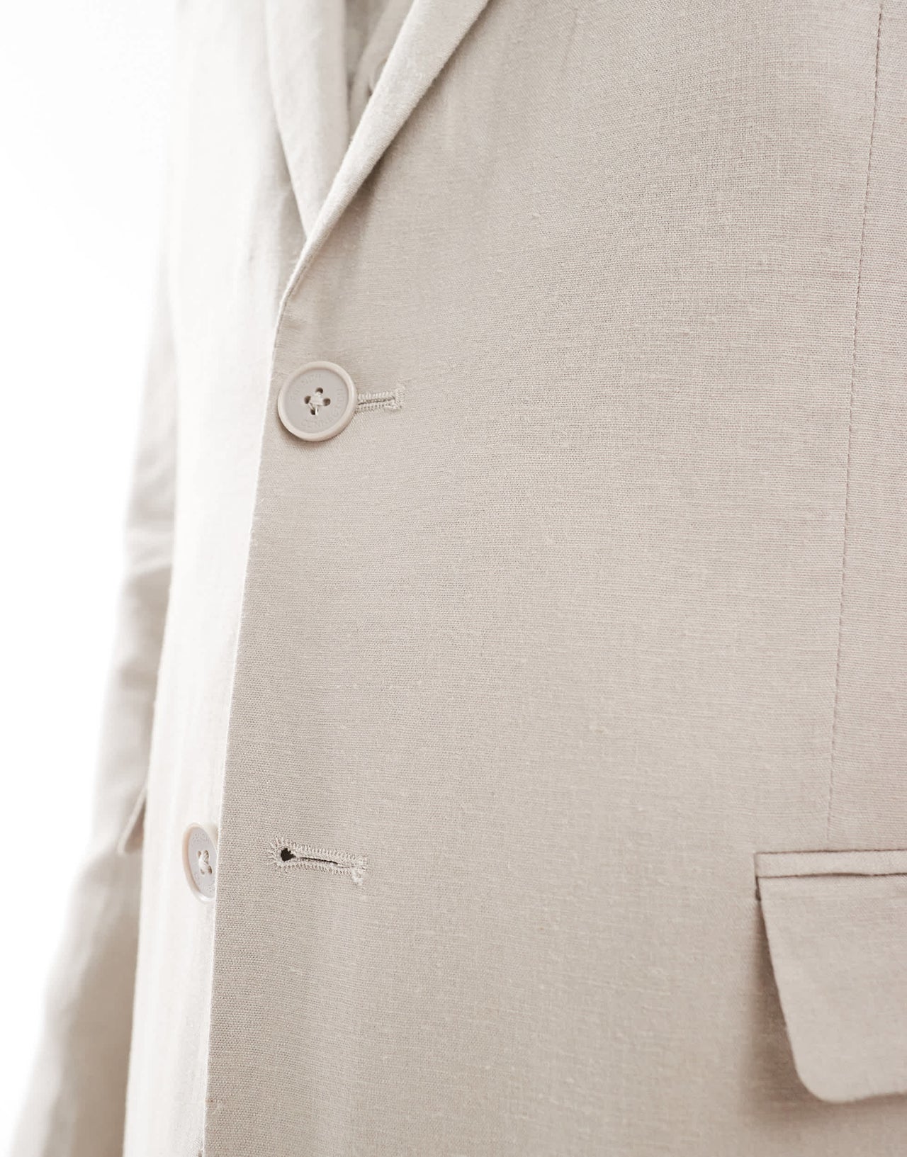 French Connection linen formal suit jacket co-ord in stone