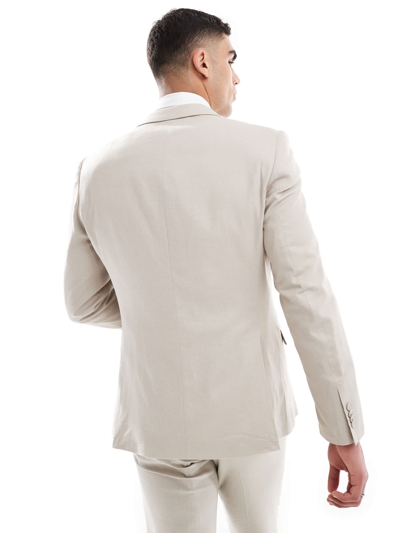 French Connection linen formal suit jacket co-ord in stone