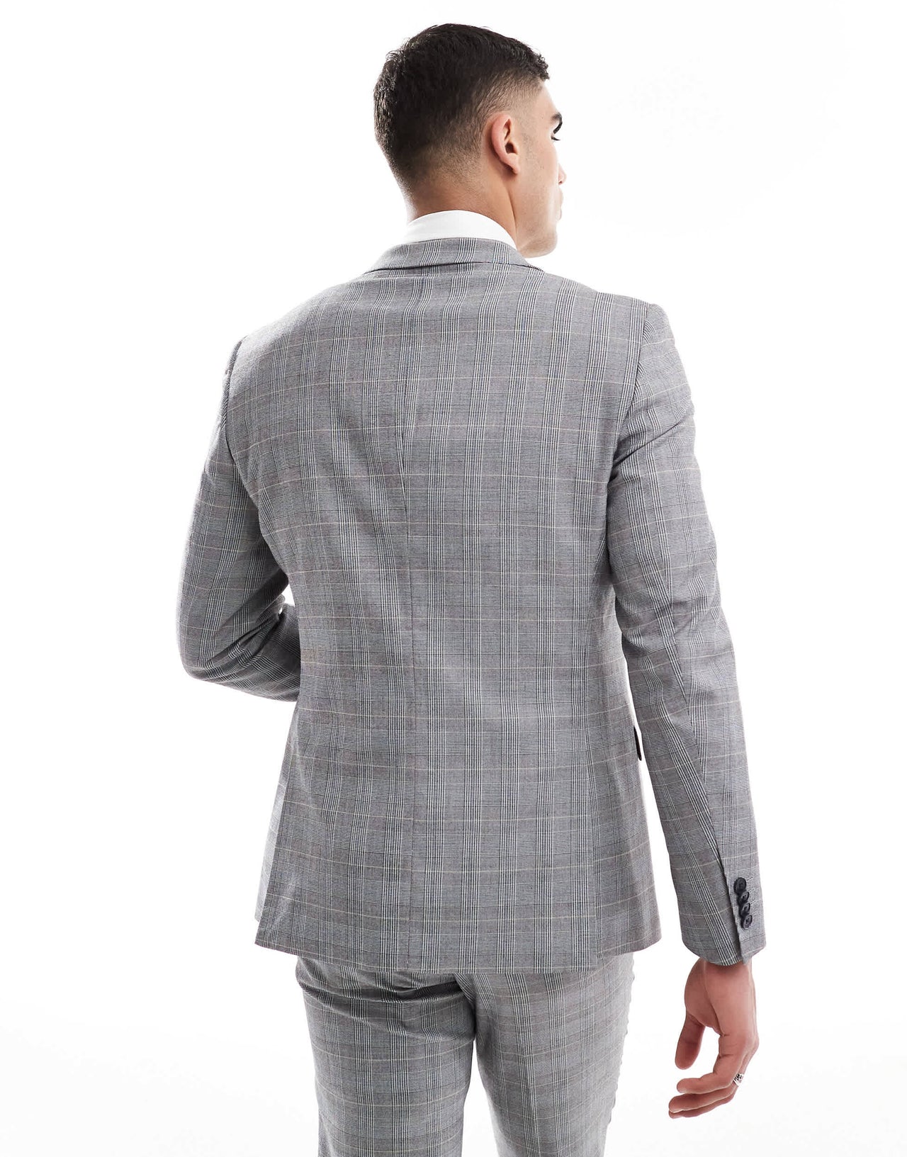 French Connection formal suit jacket co-ord in grey check