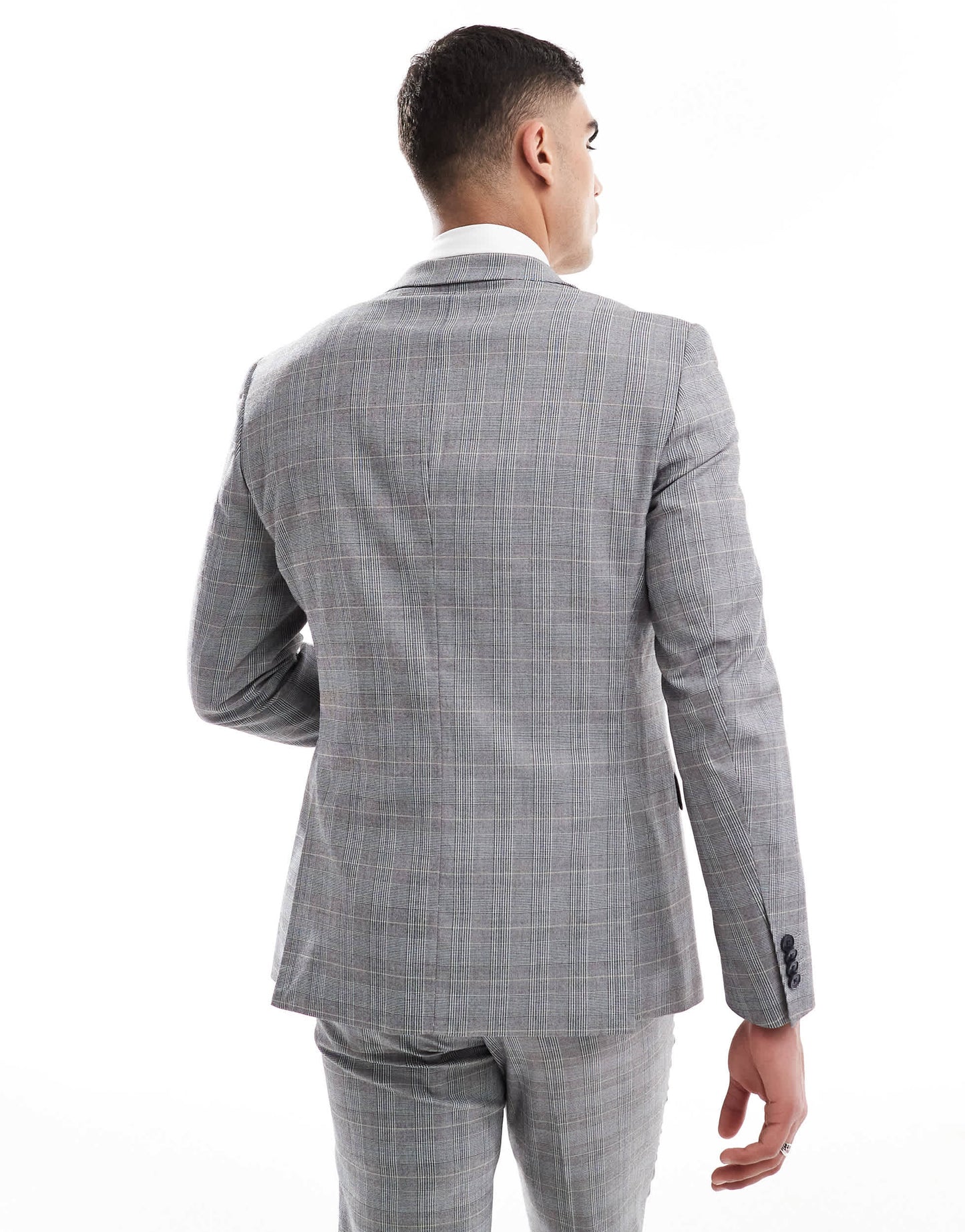 French Connection formal suit jacket co-ord in grey check