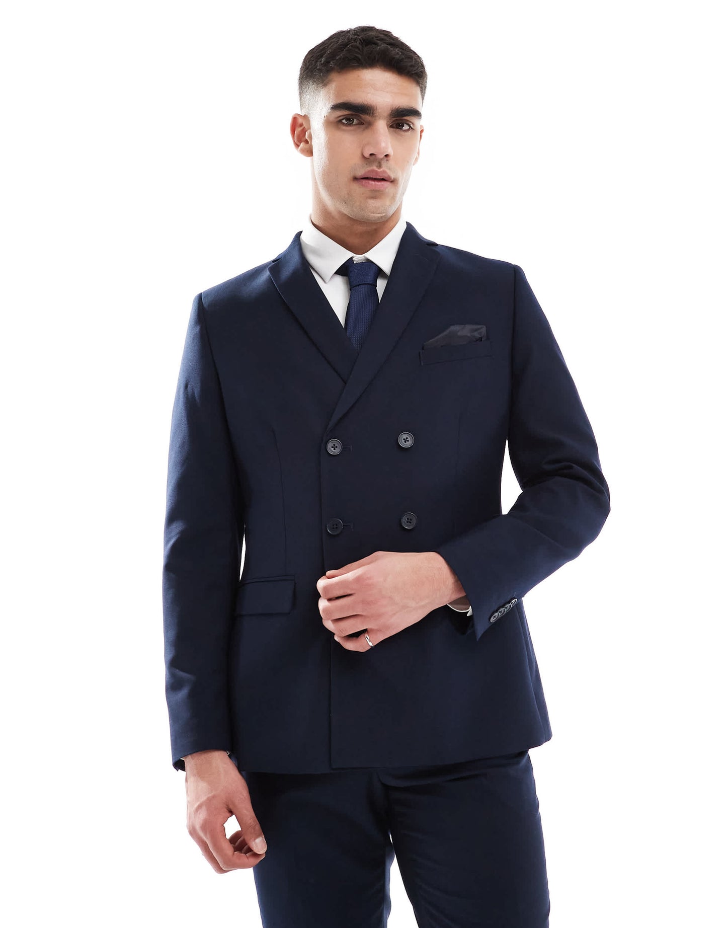 French Connection double breasted formal suit jacket co-ord in marine navy