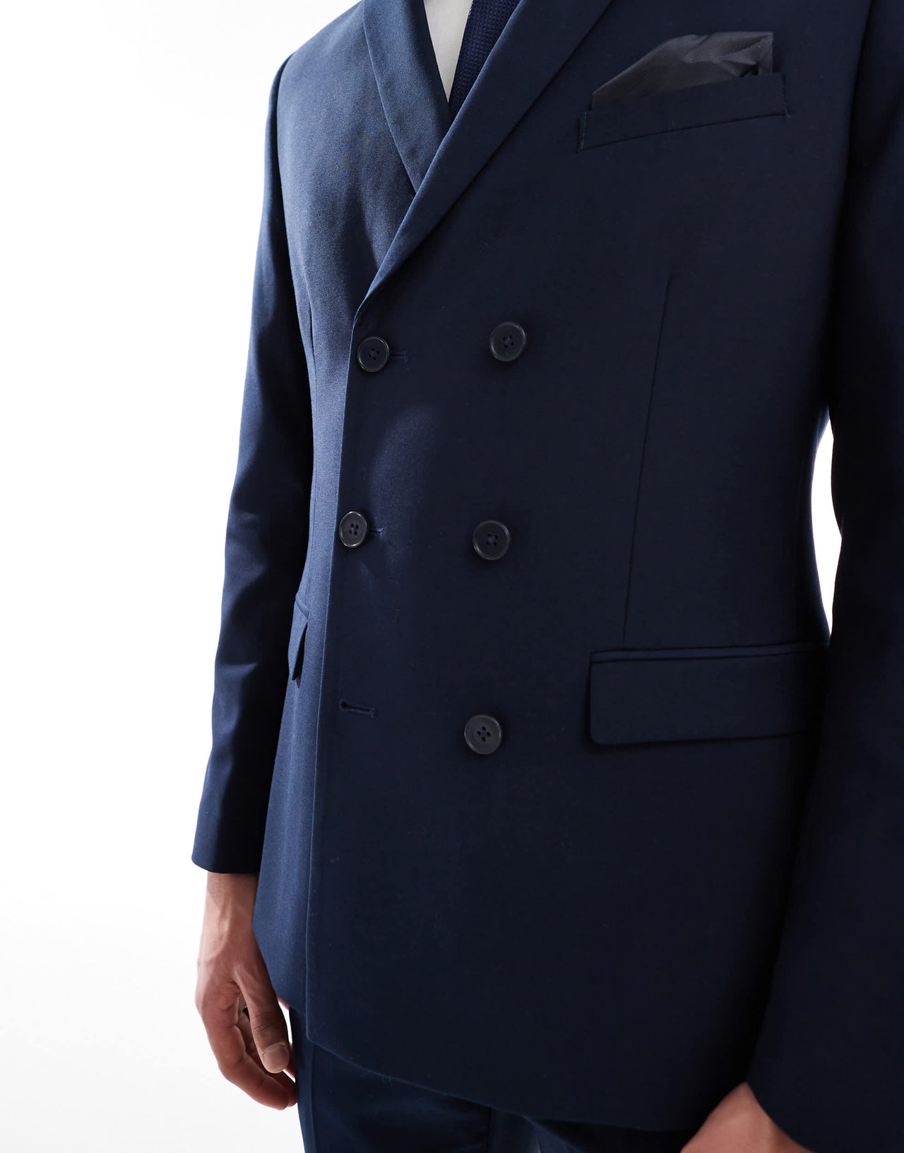 French Connection double breasted formal suit jacket co-ord in marine navy