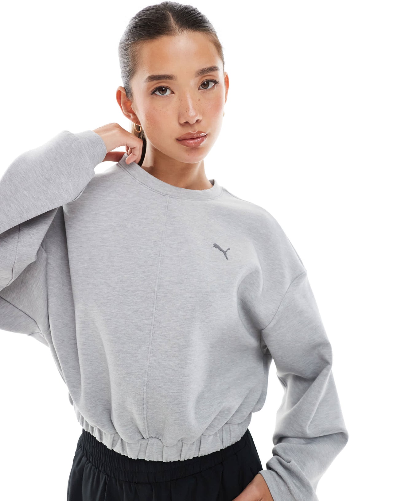 Puma Cloudspun training sweatshirt in grey