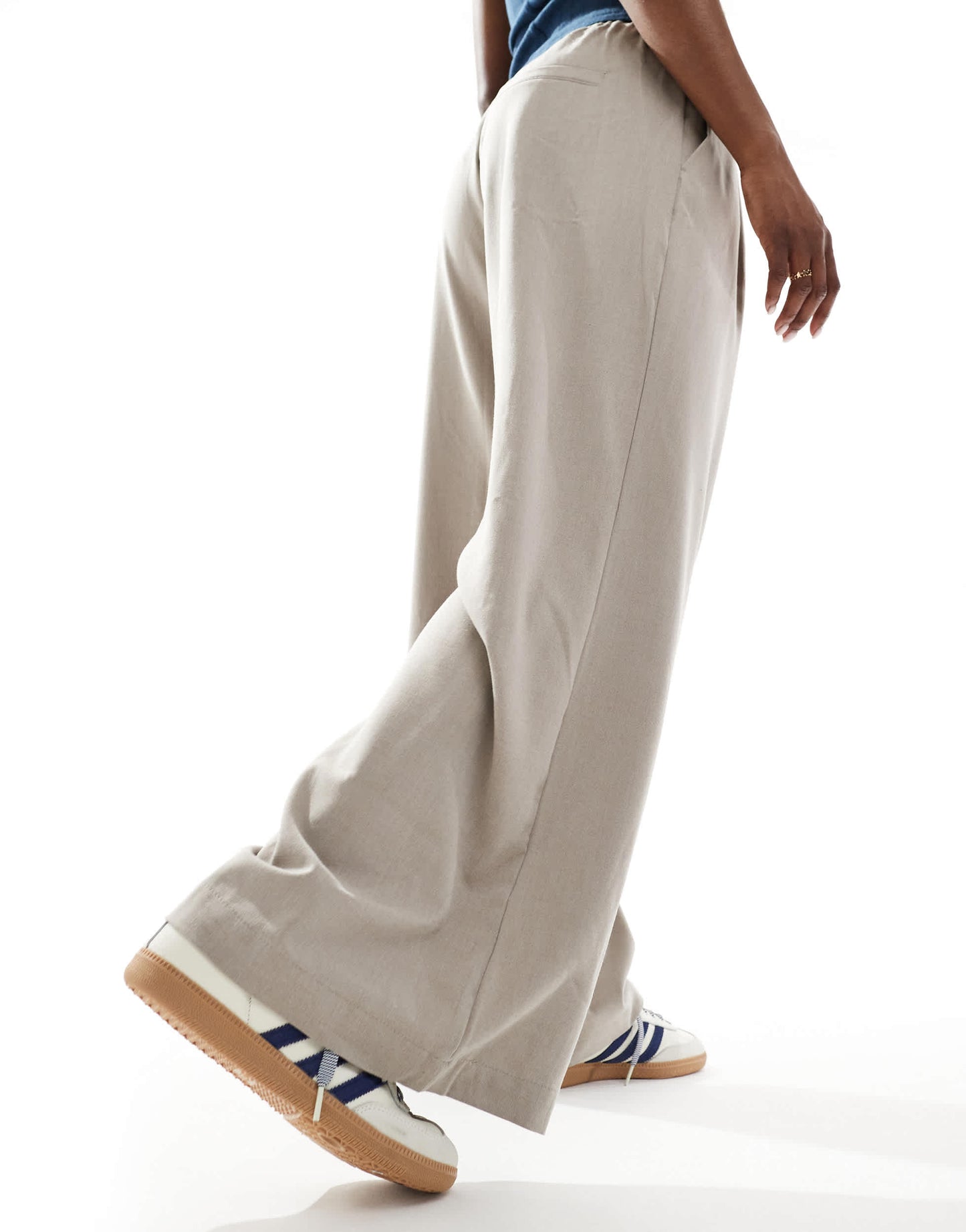 Cotton On Luis pull on suiting pant in taupe marle