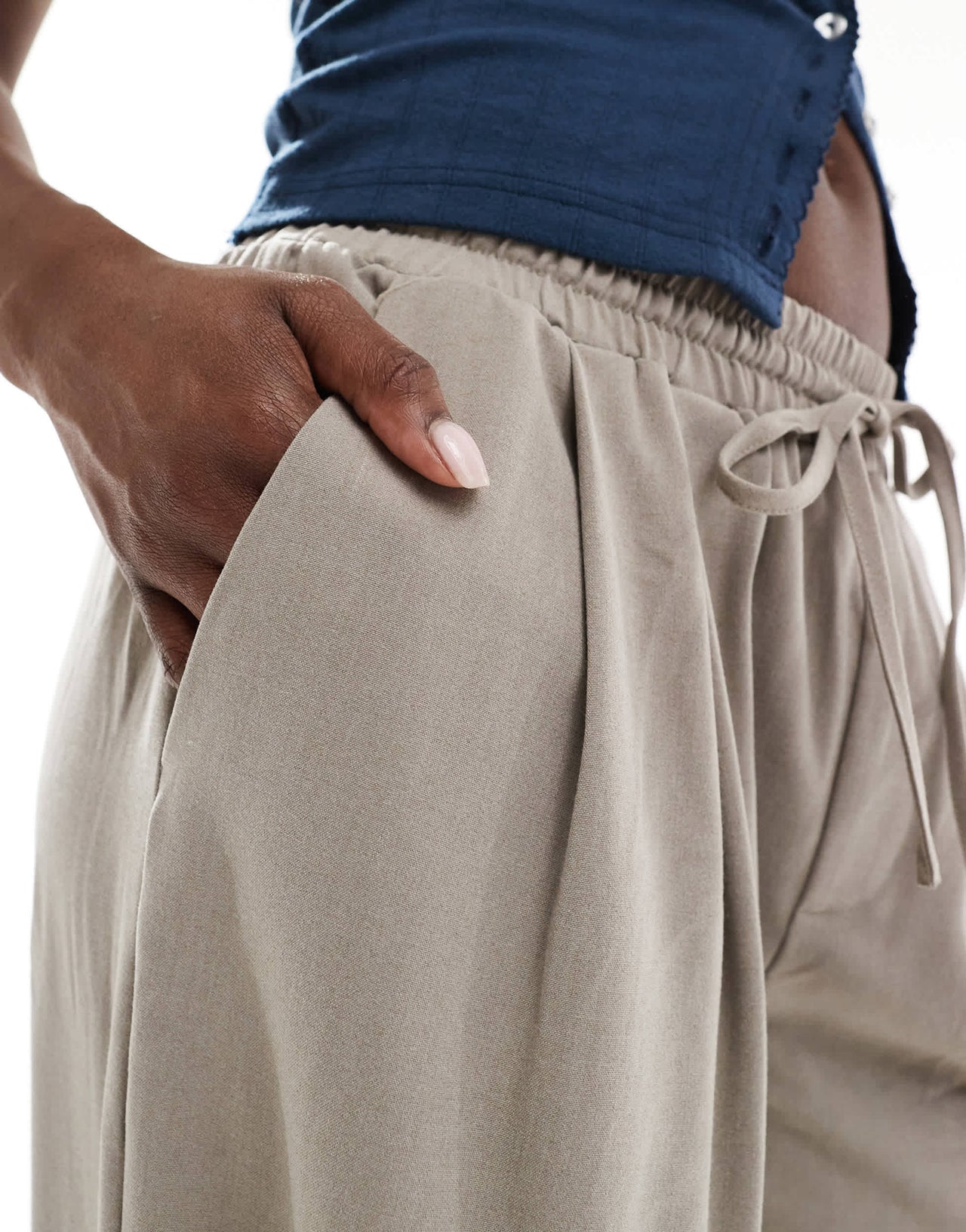 Cotton On Luis pull on suiting pant in taupe marle