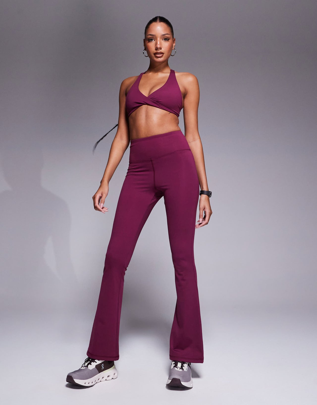 4505 Icon soft touch high waist slim kick yoga legging in mulberry