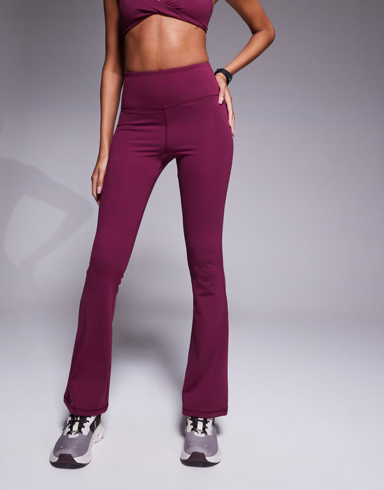 4505 Icon soft touch high waist slim kick yoga legging in mulberry