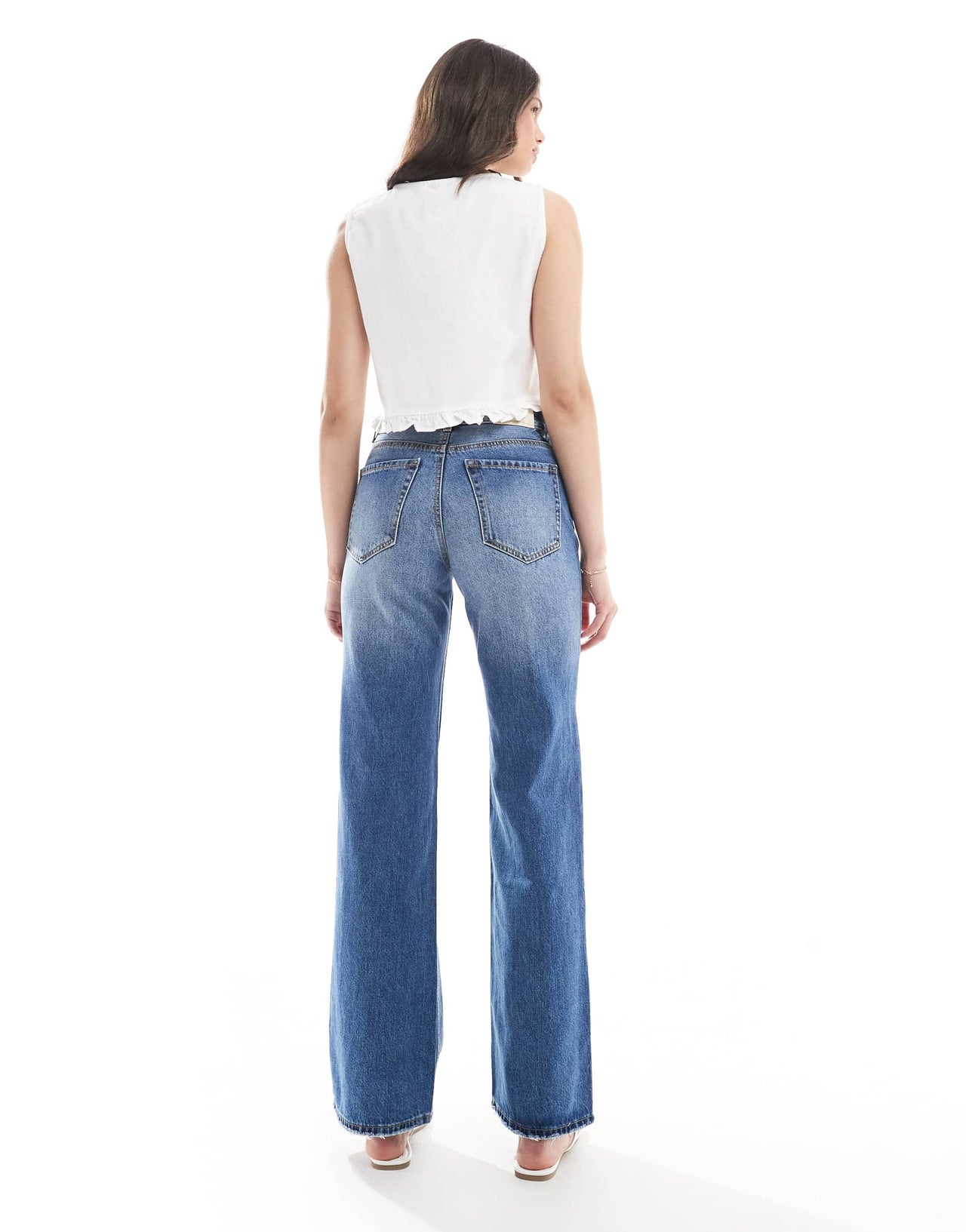 Stradivarius Tall D92 denim straight jeans in dark wash