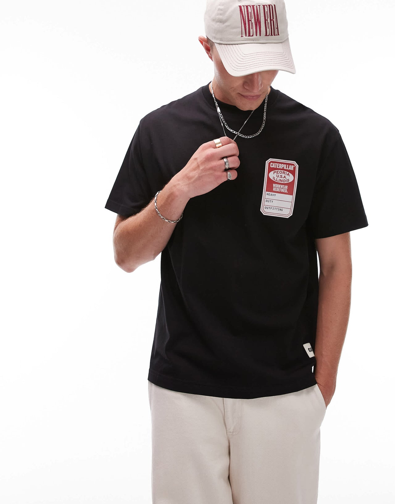 CAT WWR graphic logo t-shirt in black