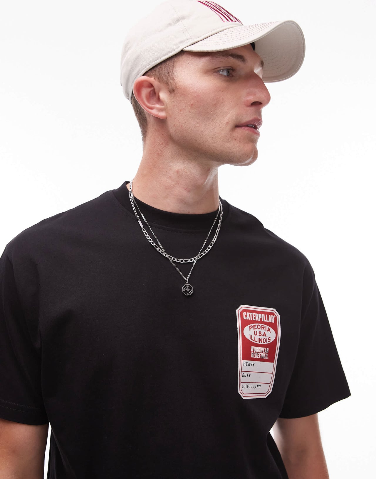 CAT WWR graphic logo t-shirt in black