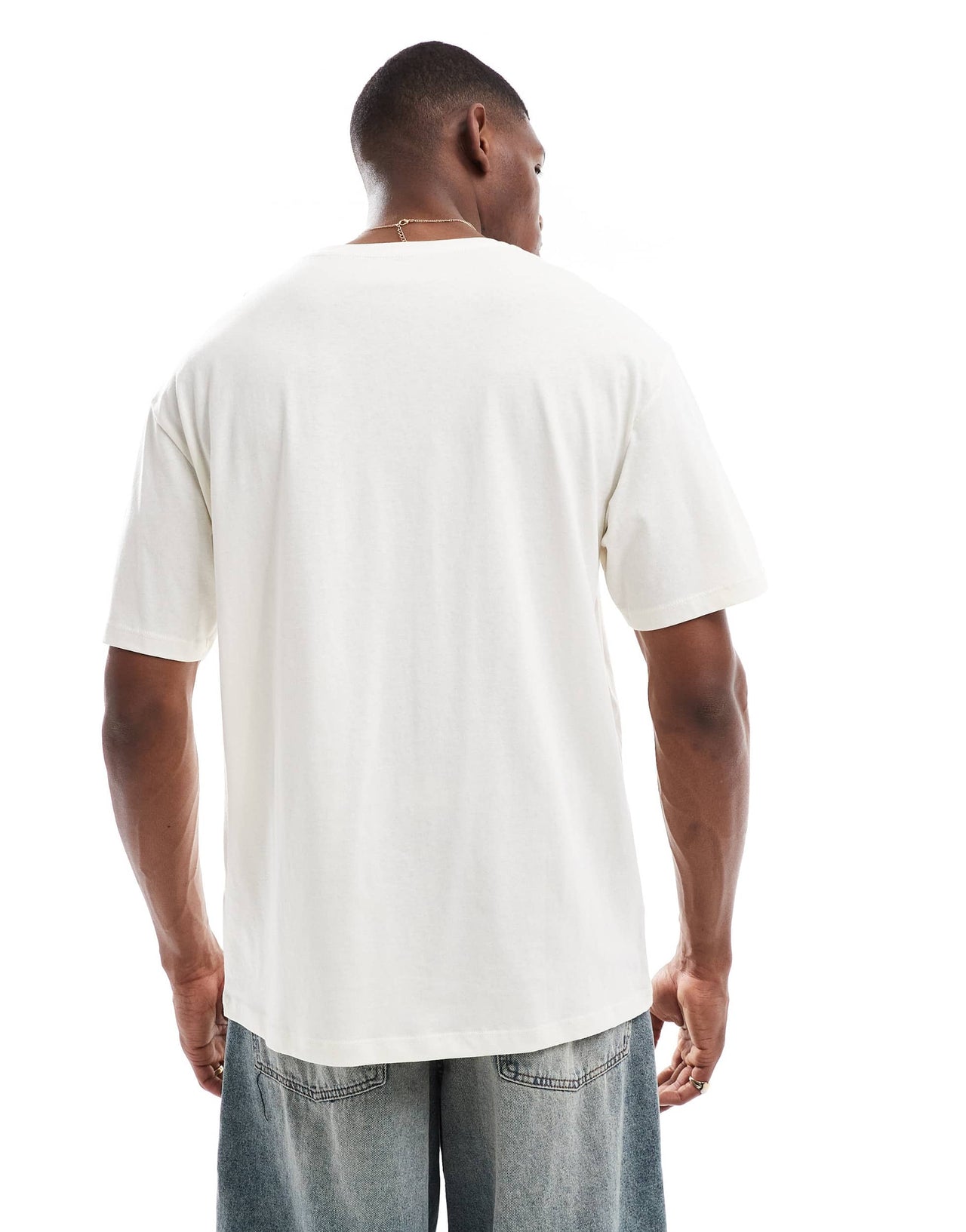 Jack & Jones oversize t-shirt with los angeles print in cream