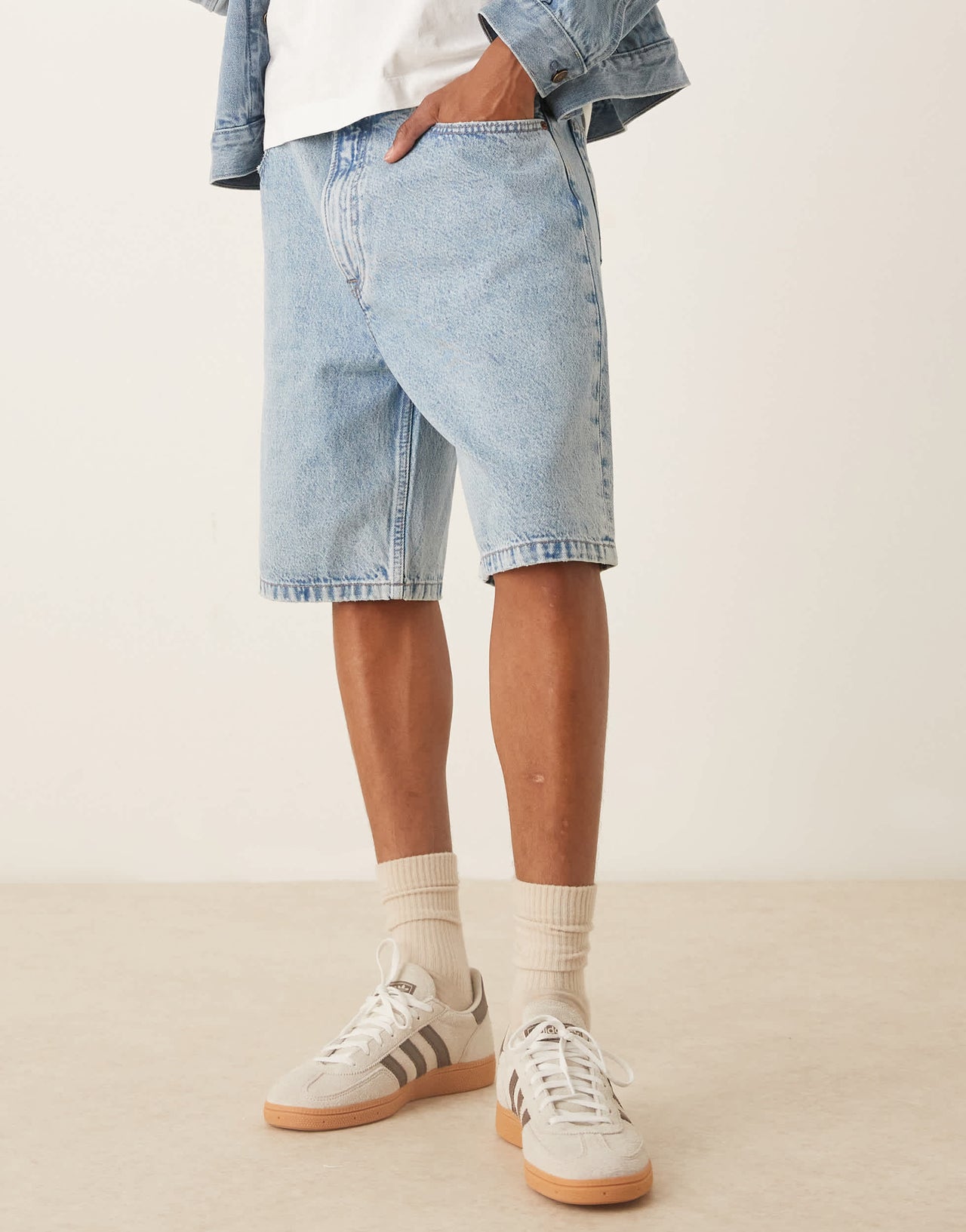 Calvin Klein Jeans 90's denim shorts in light wash blue