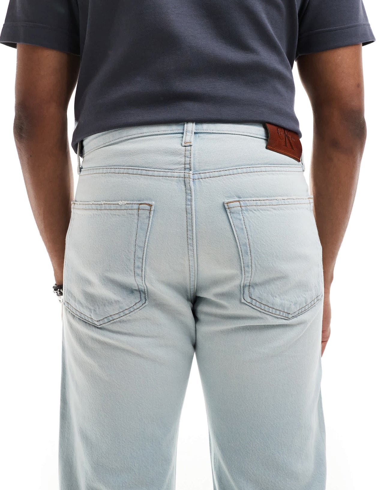 Calvin Klein Jeans standard straight jeans in sunbleached wash