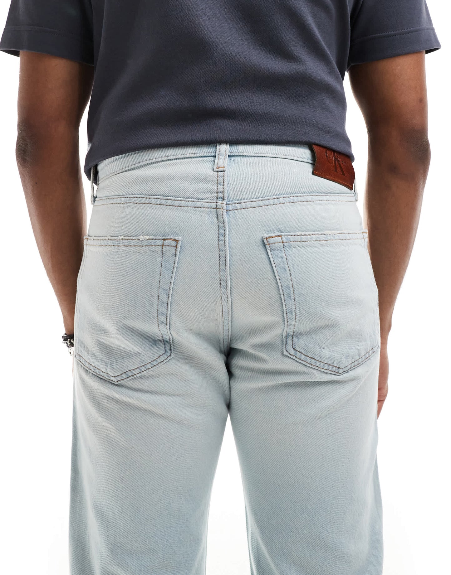 Calvin Klein Jeans standard straight jeans in sunbleached wash