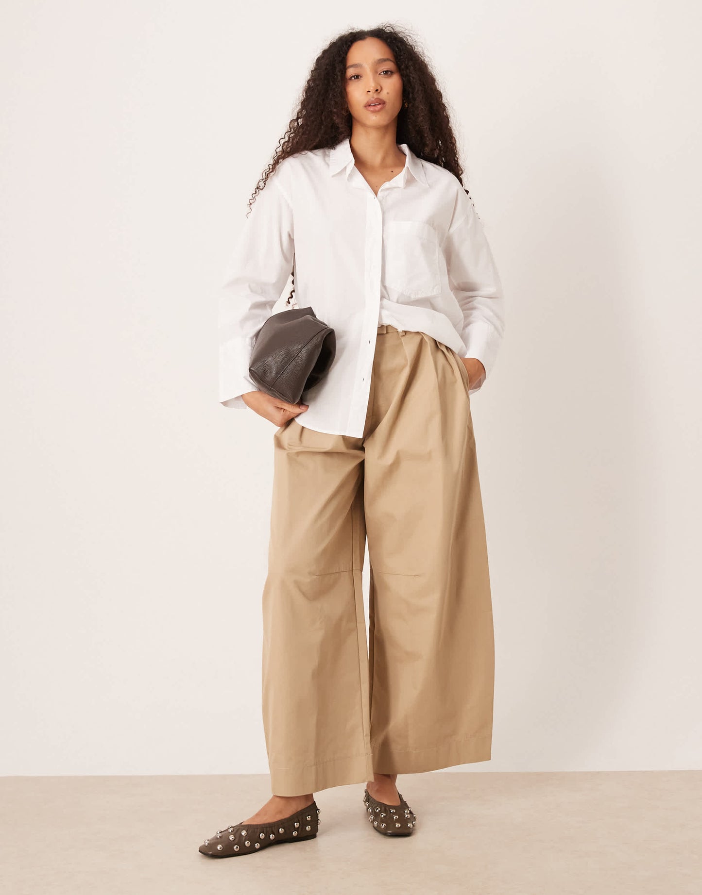 Gina Tricot oxford shirt in white