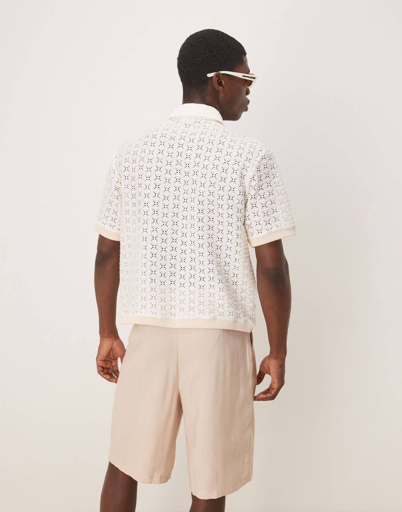 ASOS DESIGN oversize smart bermuda shorts with belt detail in neutral