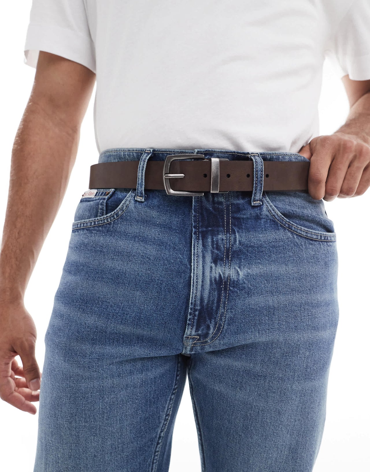 Pull&Bear reversible belt in black and brown